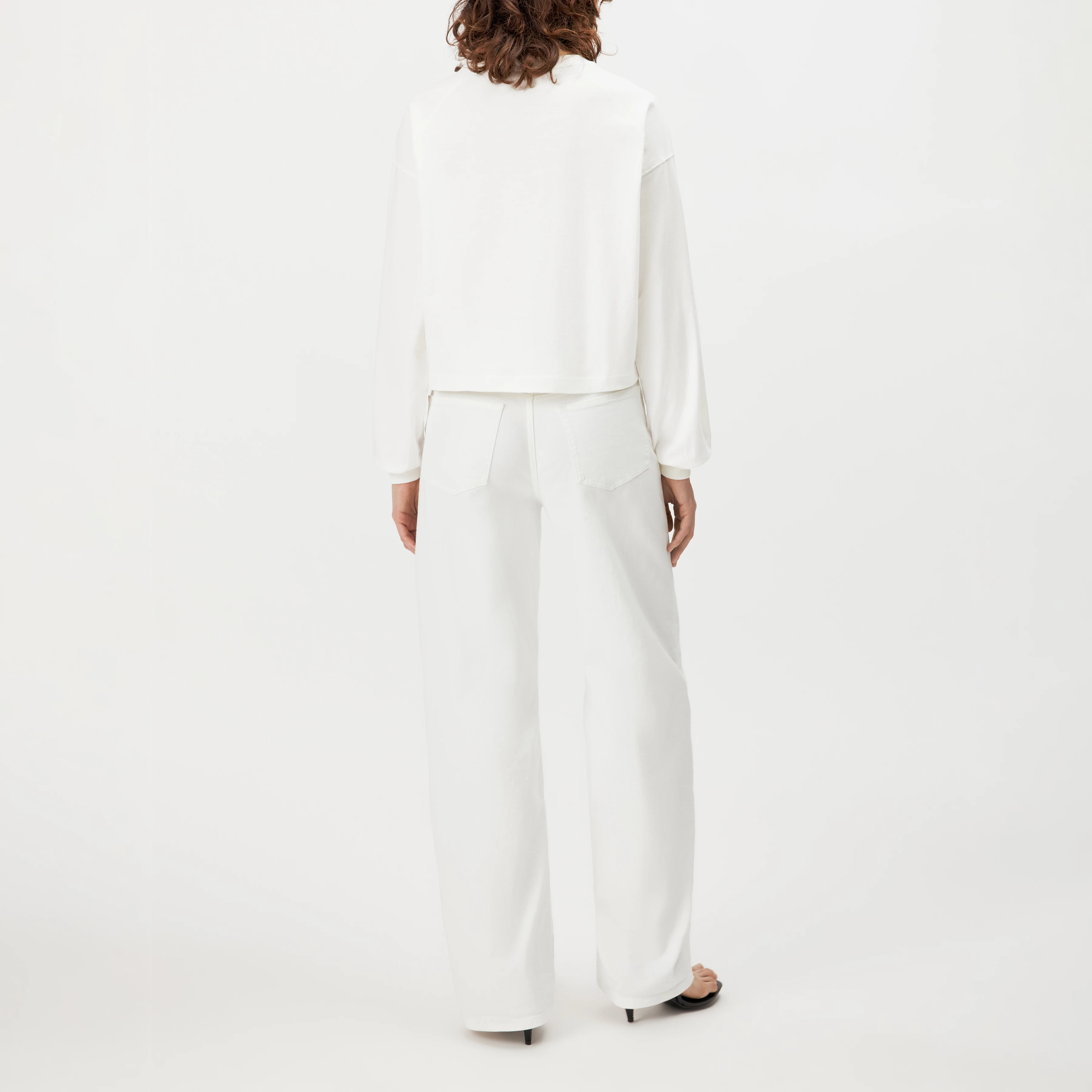 KELAI - Casual relaxed-fit cotton sweatshirt - women - off white - Rückansicht