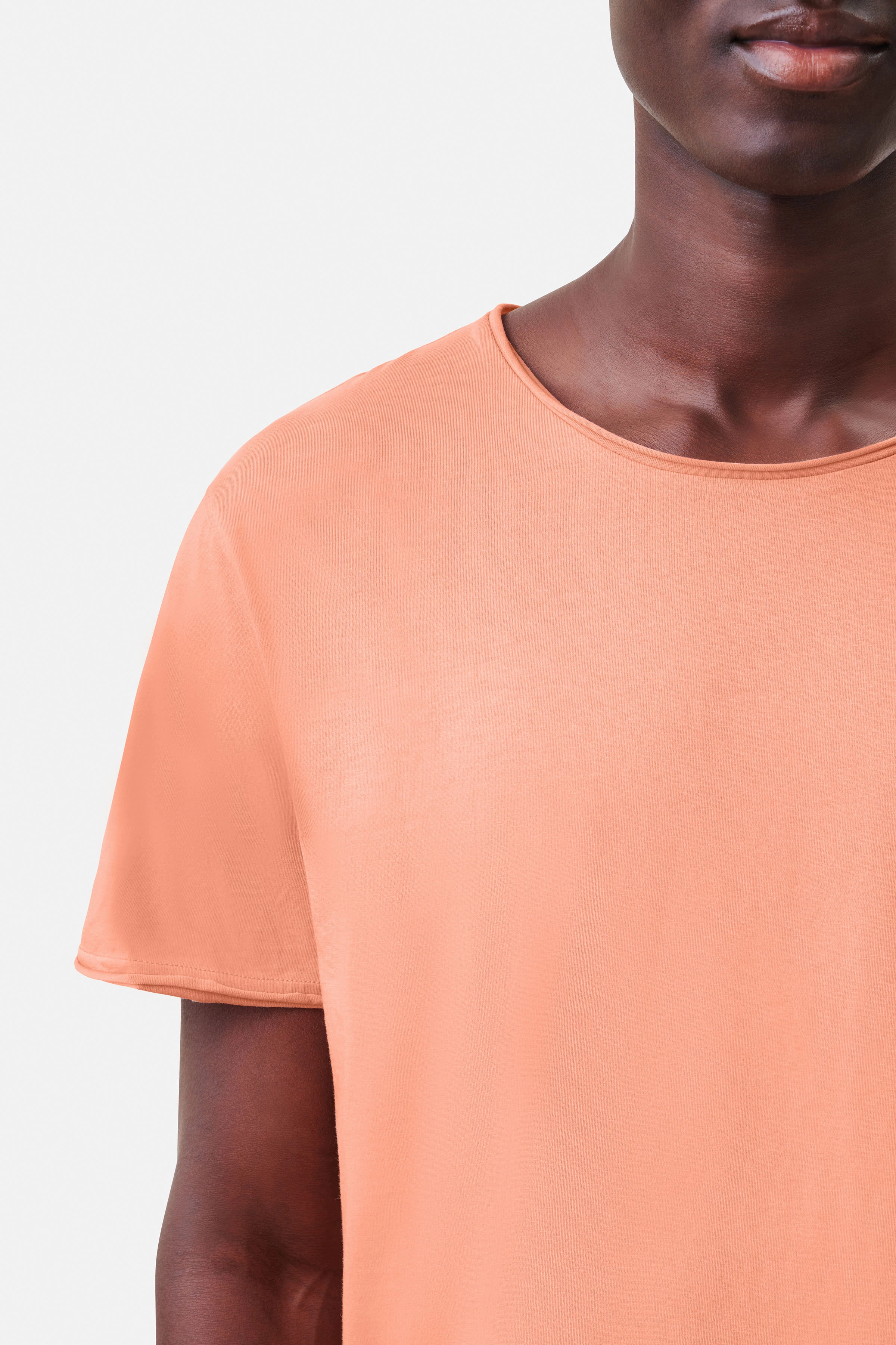 KENDRICK - Lockeres T-Shirt in reiner Baumwolle - Herren - orange - Seitenansicht
