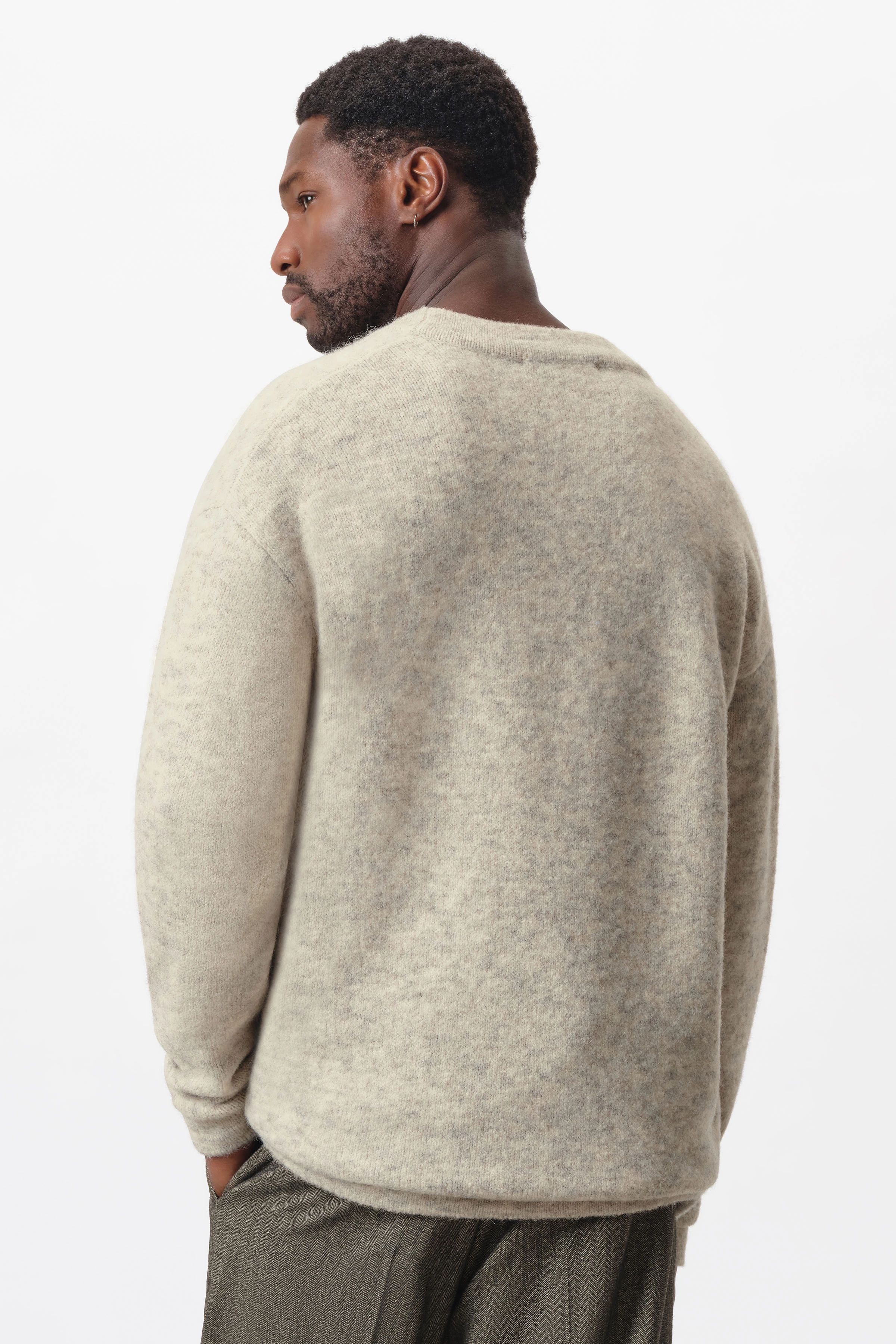 NADIR - Strickcardigan in Woll-Mix - Herren - braun - Rückansicht