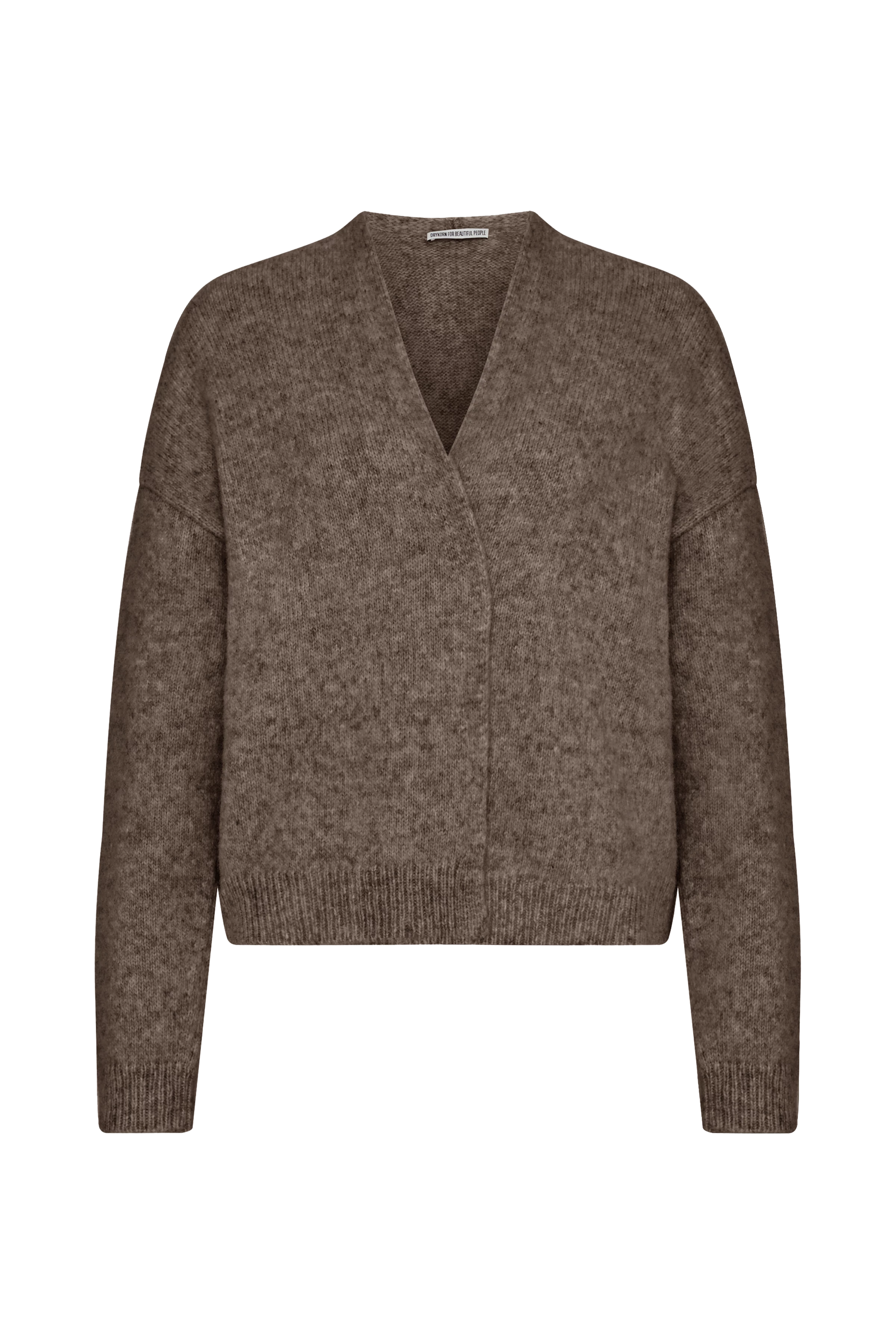 MIRALA - casual vest in alpaca-mix - dames - bruin - Freisteller Frontansicht