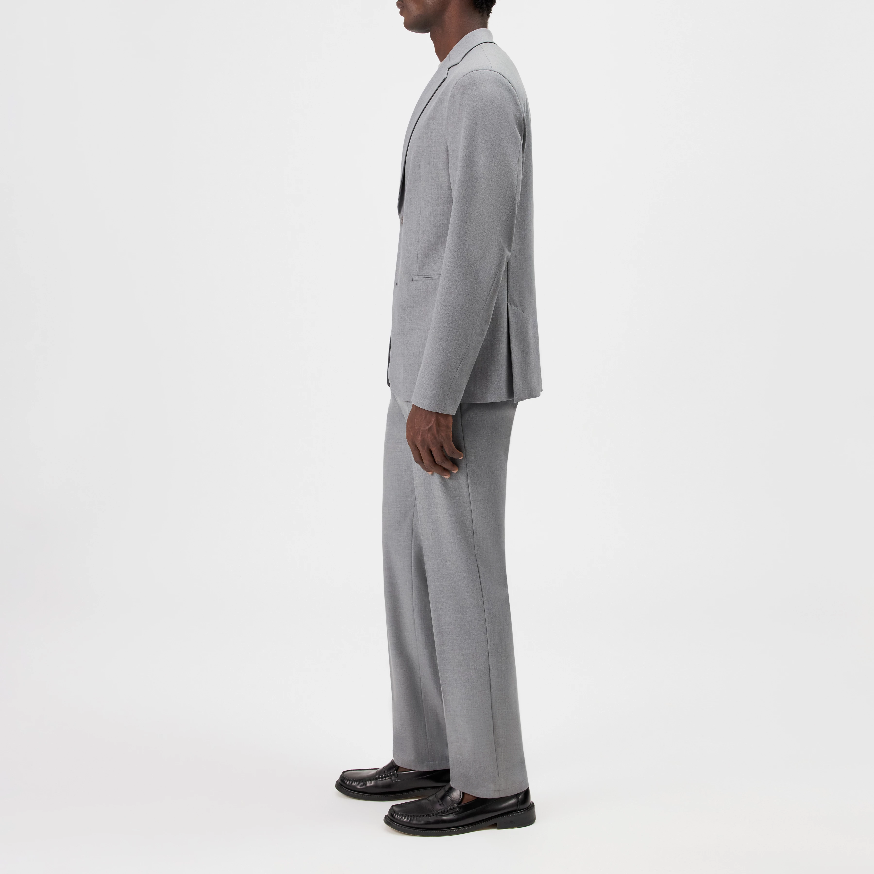 CATORY_B - Regular fit blazer in wool blend - men - grey - Seitenansicht
