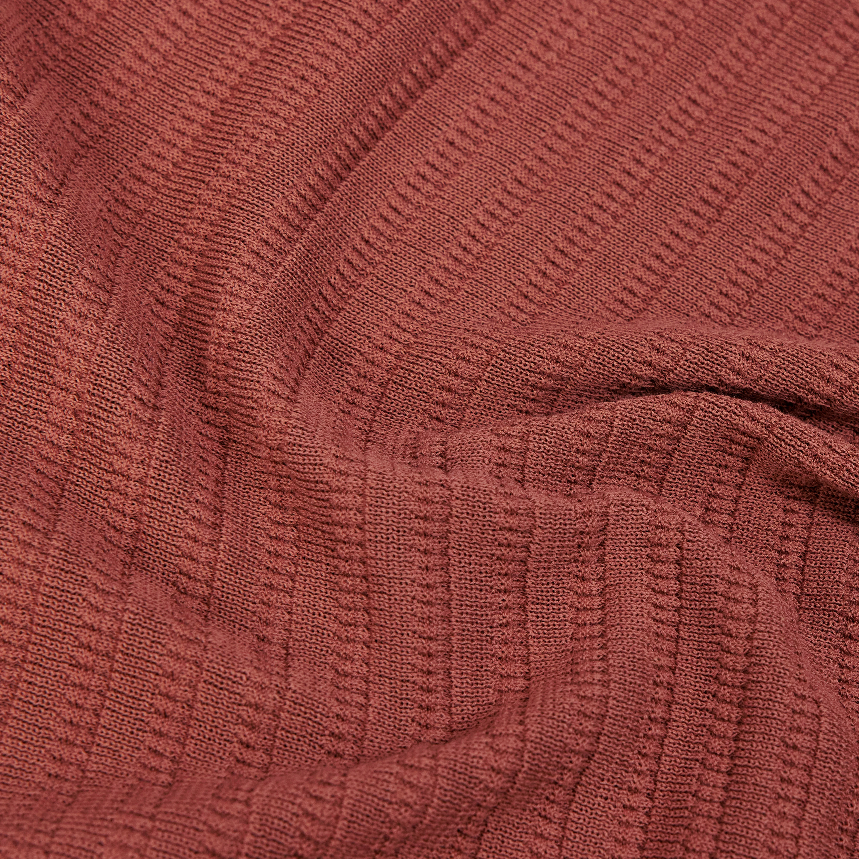 BRAIAN - Gebreide polo in gemerceriseerd katoen - heren - oranje - Materialbild (B2C)