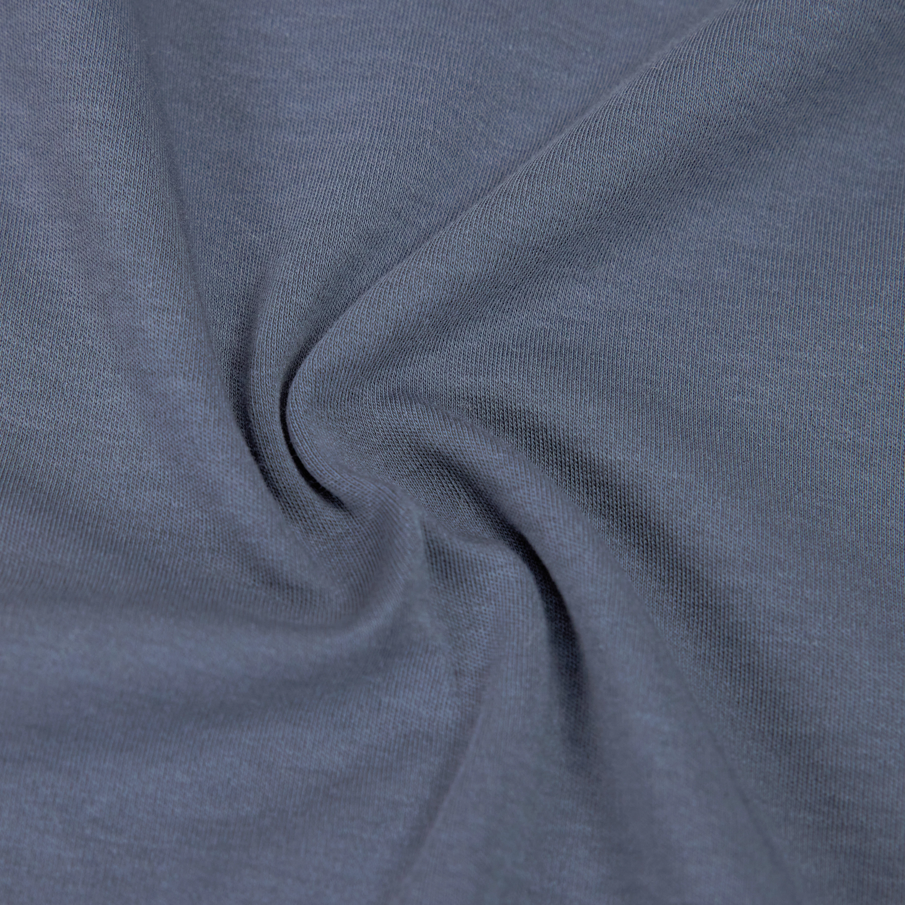 MORITZO - Long-sleeved top with stand-up collar in stretch cotton - men - blue - Materialbild (B2C)