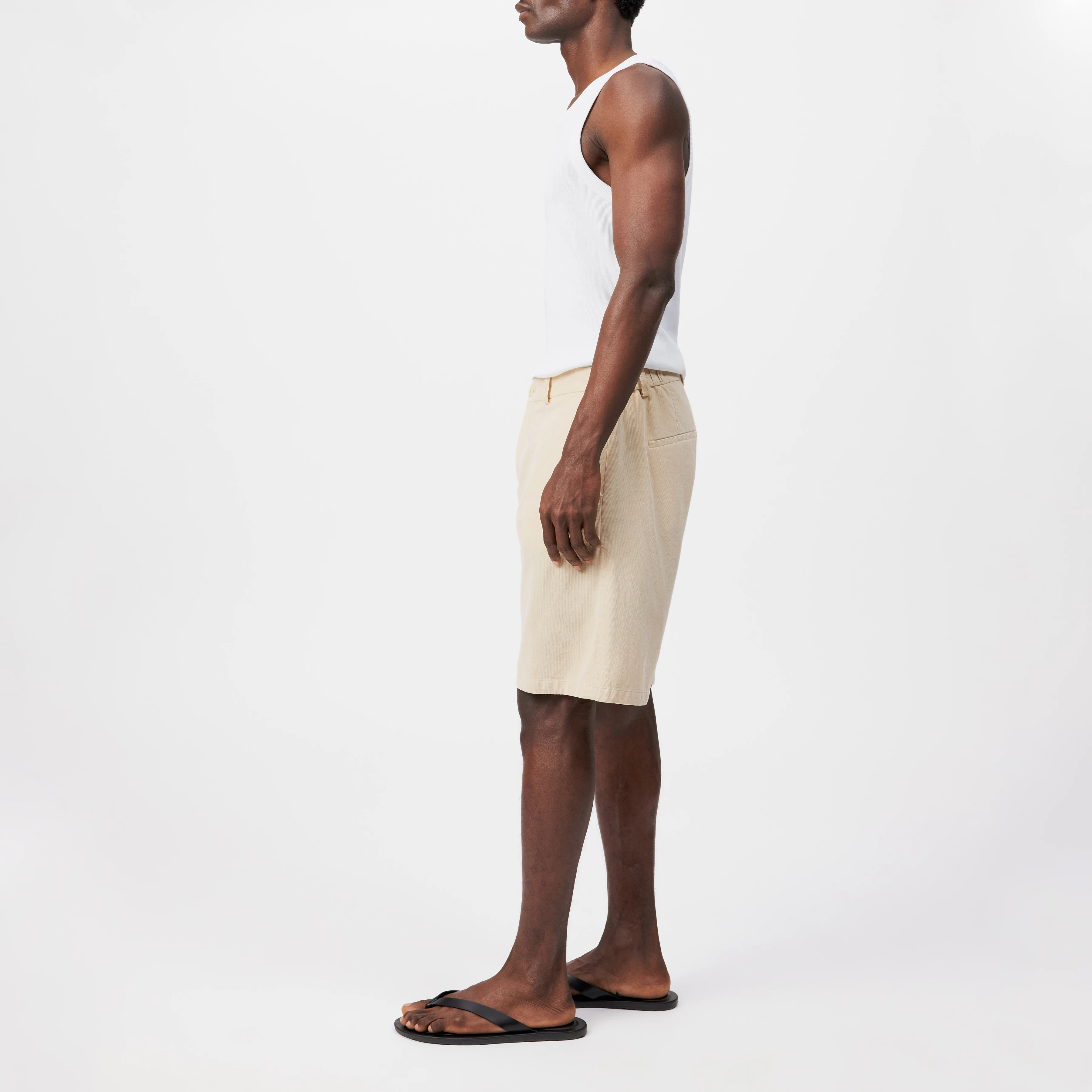 YASAN - Regular Fit Short in Cord - Herren - beige - Seitenansicht