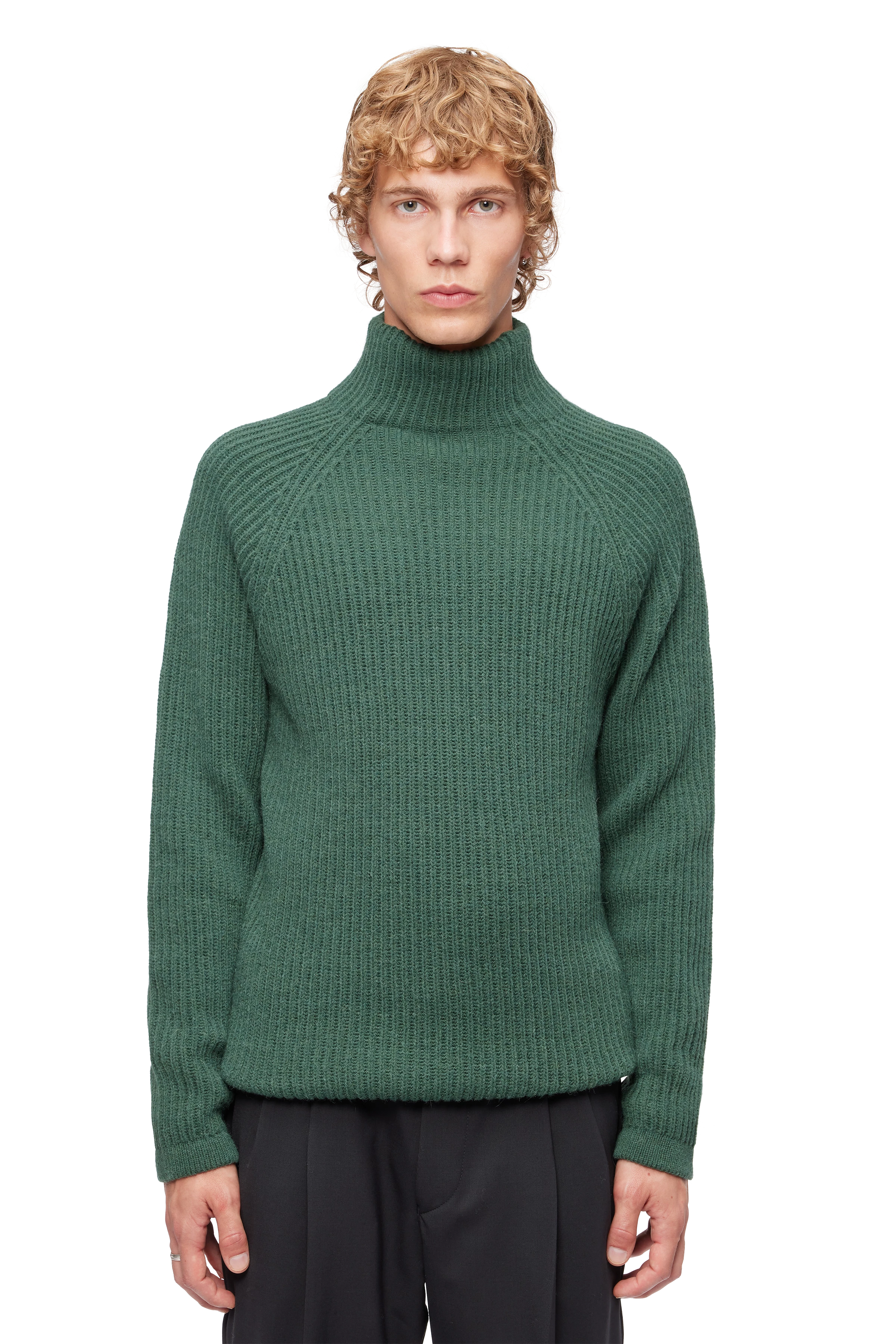 Men knit sweater ARVID in green from DRYKORN