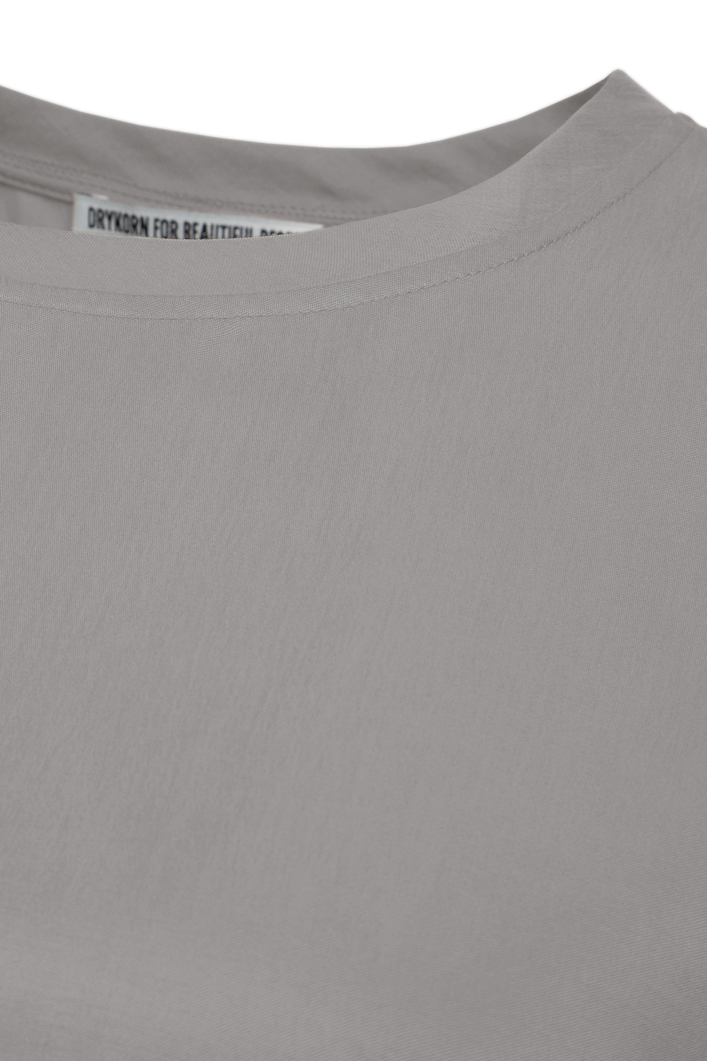 DIEDRA - Shirt-Bluse in fließendem Cupro - Damen - grau - Freisteller Detailansicht