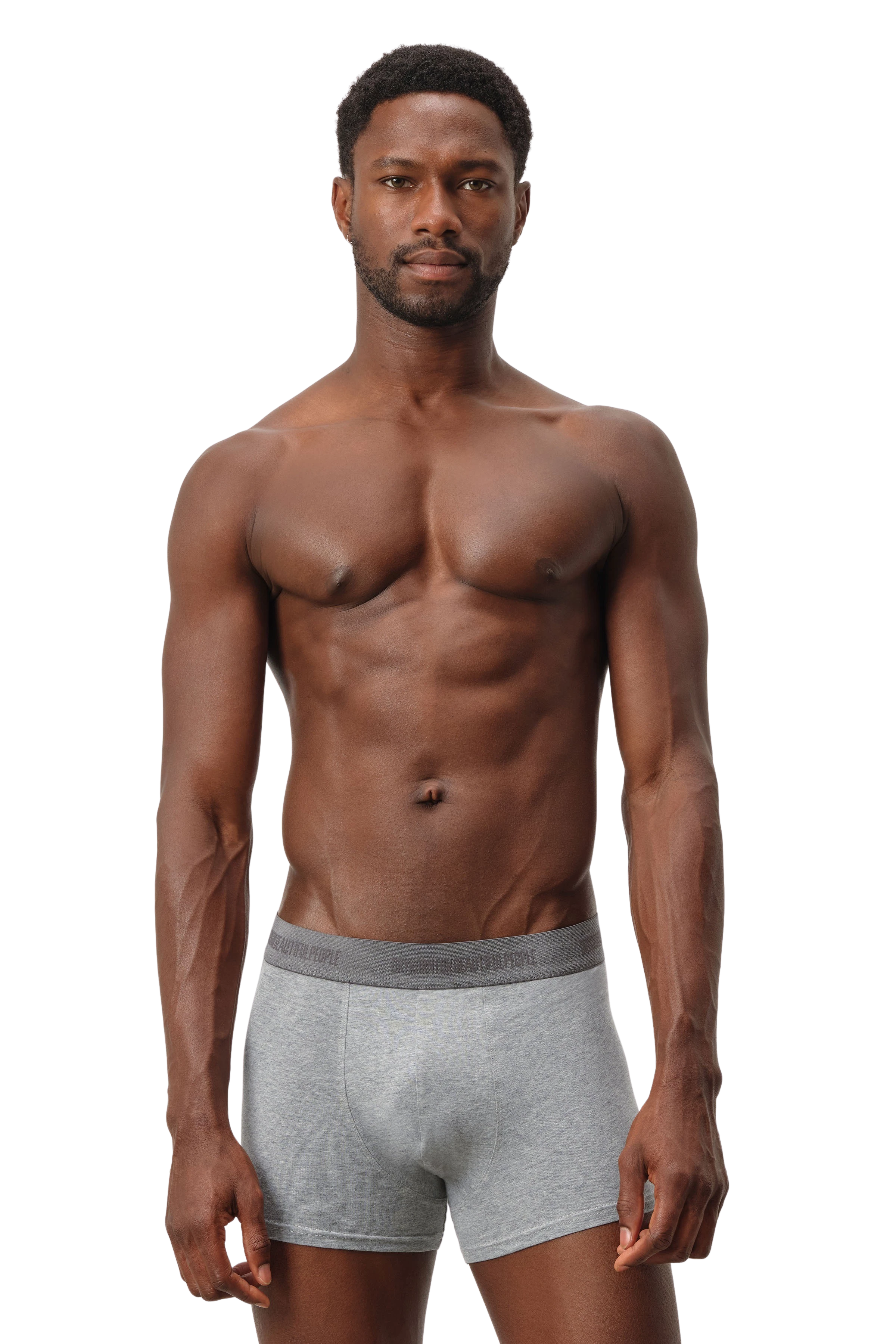 CORBIN_3 - 3-pack boxer shorts in cotton mix - unisex - grey - Frontansicht