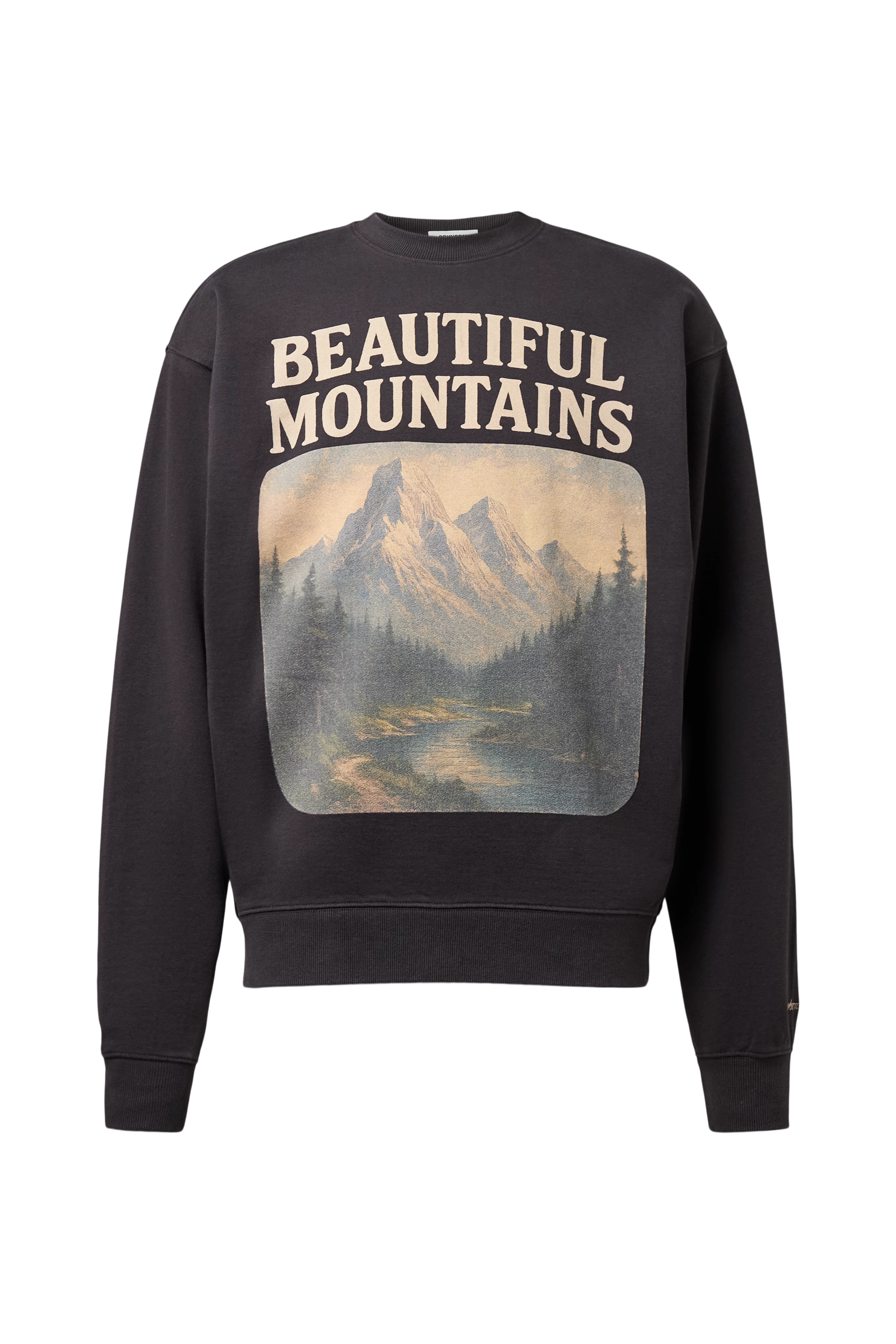 KARIO_MOUNTAIN - Relaxed sweatshirt with mountain print - men - brown - Freisteller Frontansicht