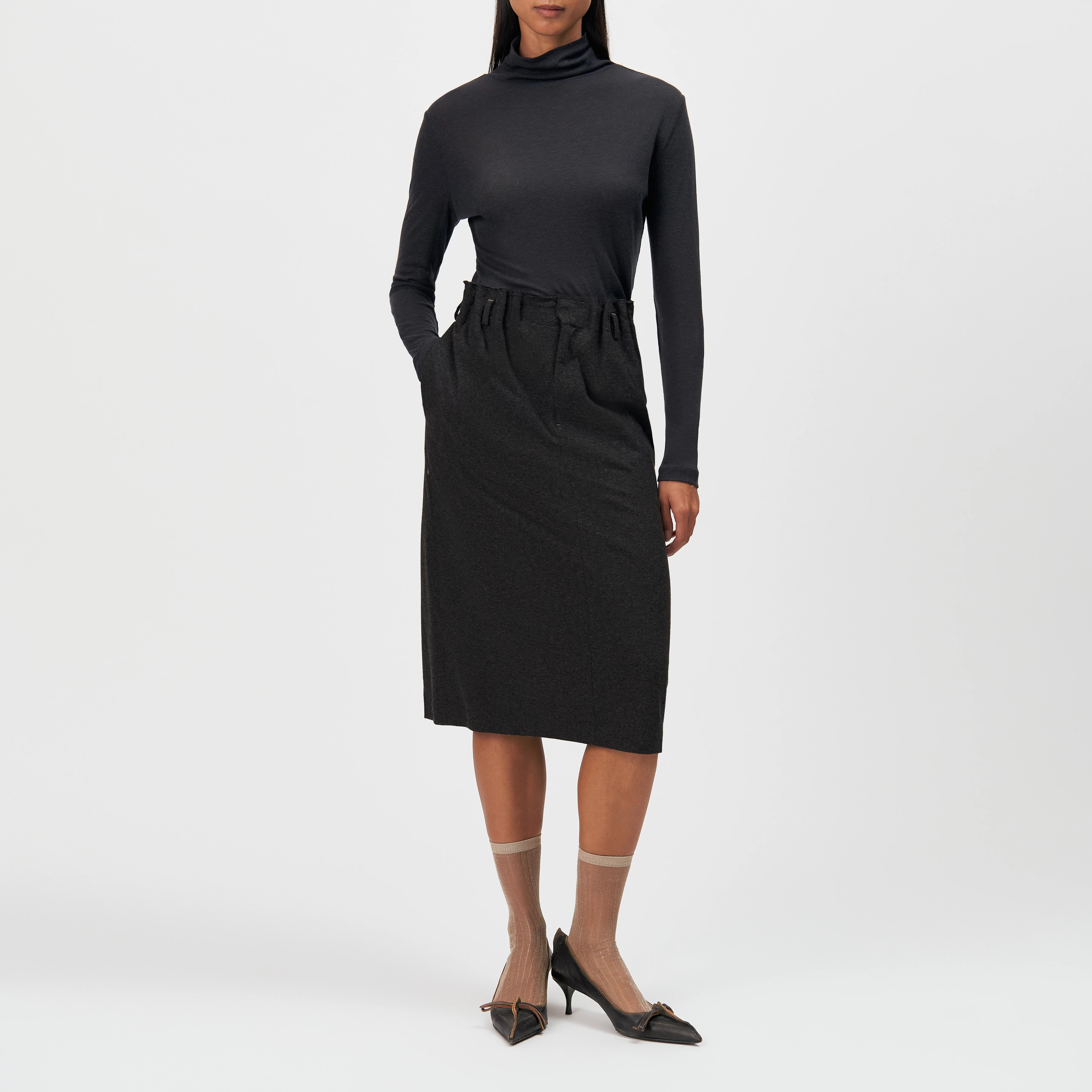 EIRYN - Midi pencil skirt - women - grey - Ganzkörper-Frontansicht