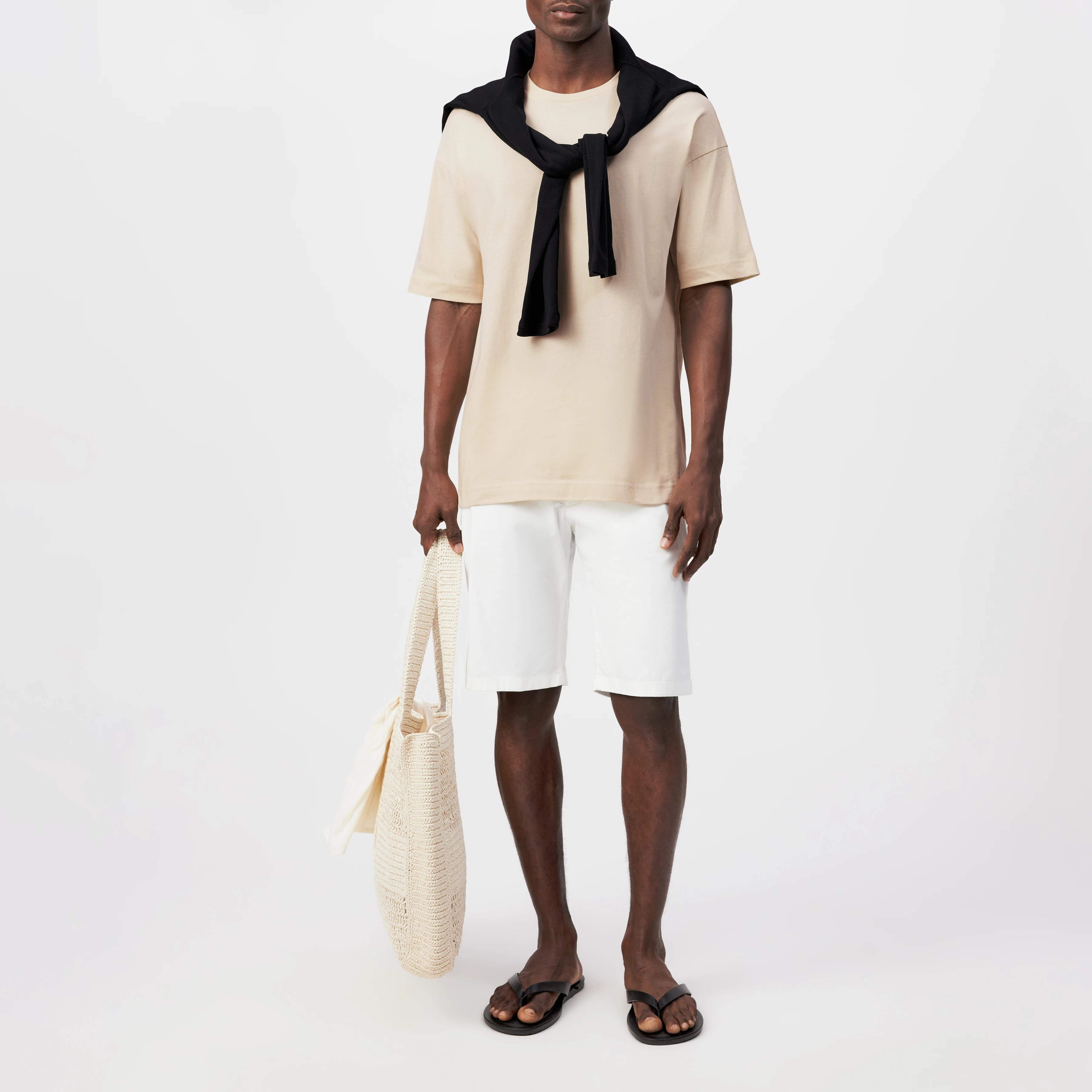 KAYRO - T-shirt van katoen - heren - beige - Ganzkörper-Frontansicht