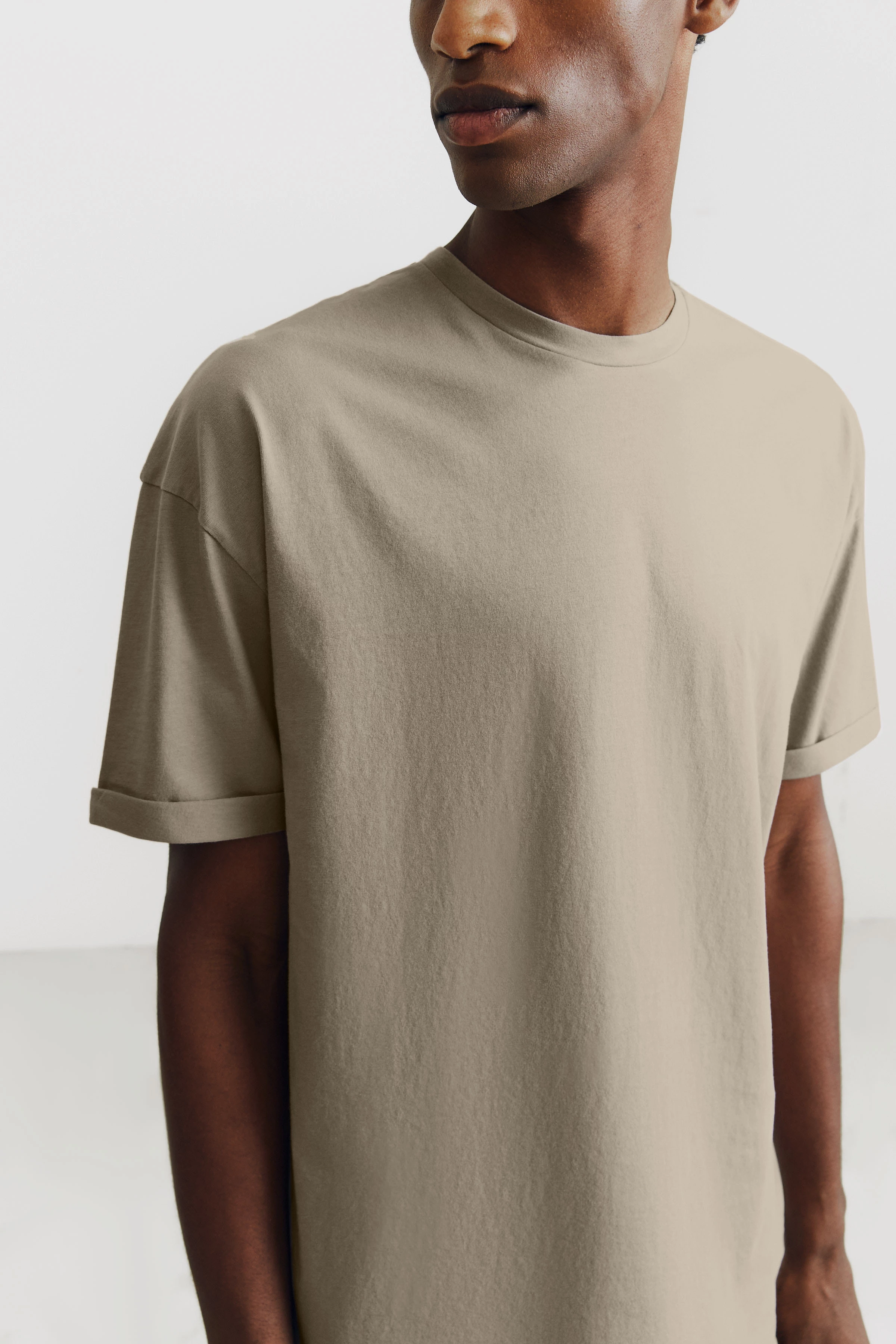 THILO - relaxed fit cotton t-shirt - men - brown - Seitenansicht