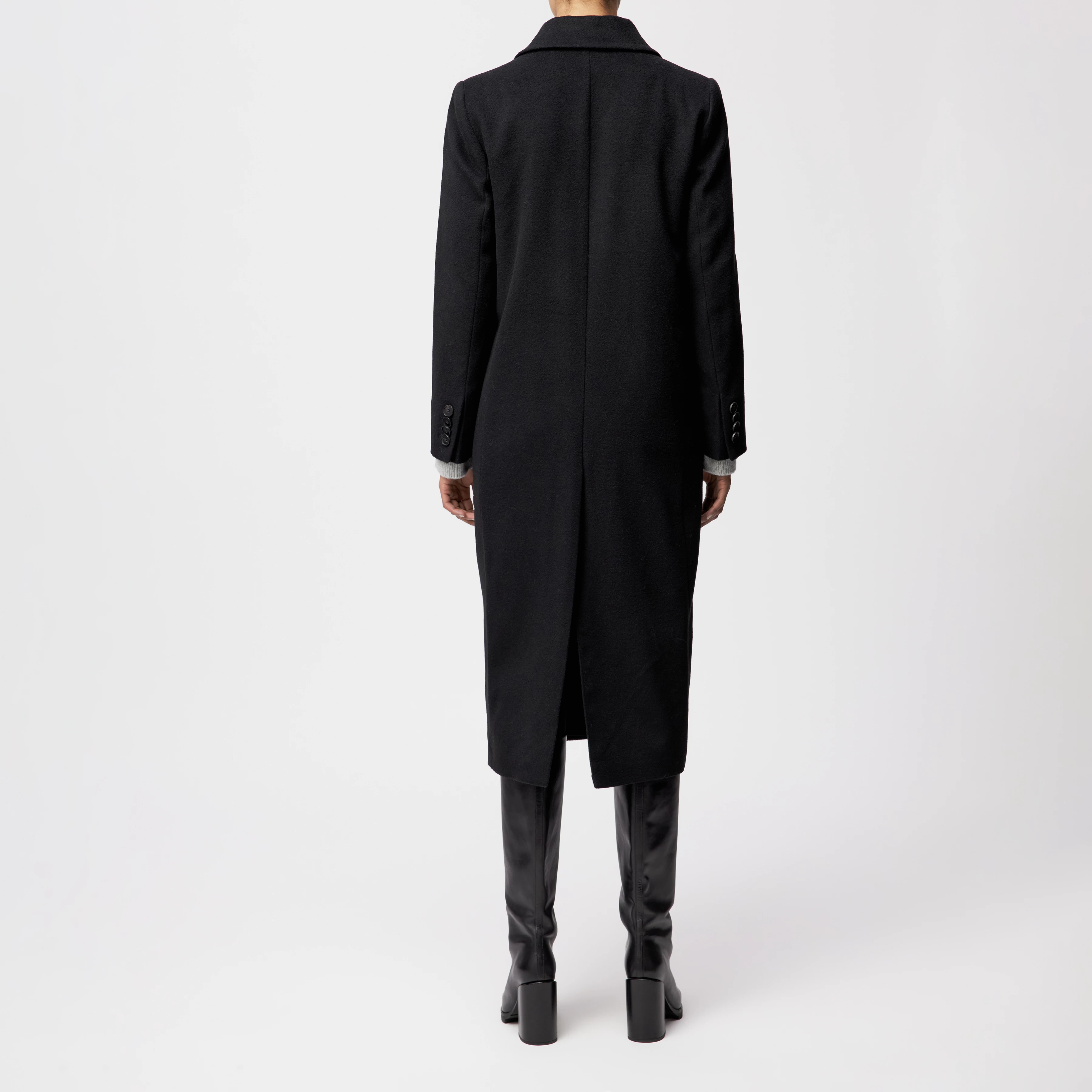 AISBY - Mantel in Kaschmir-Mix - Damen - schwarz - Rückansicht