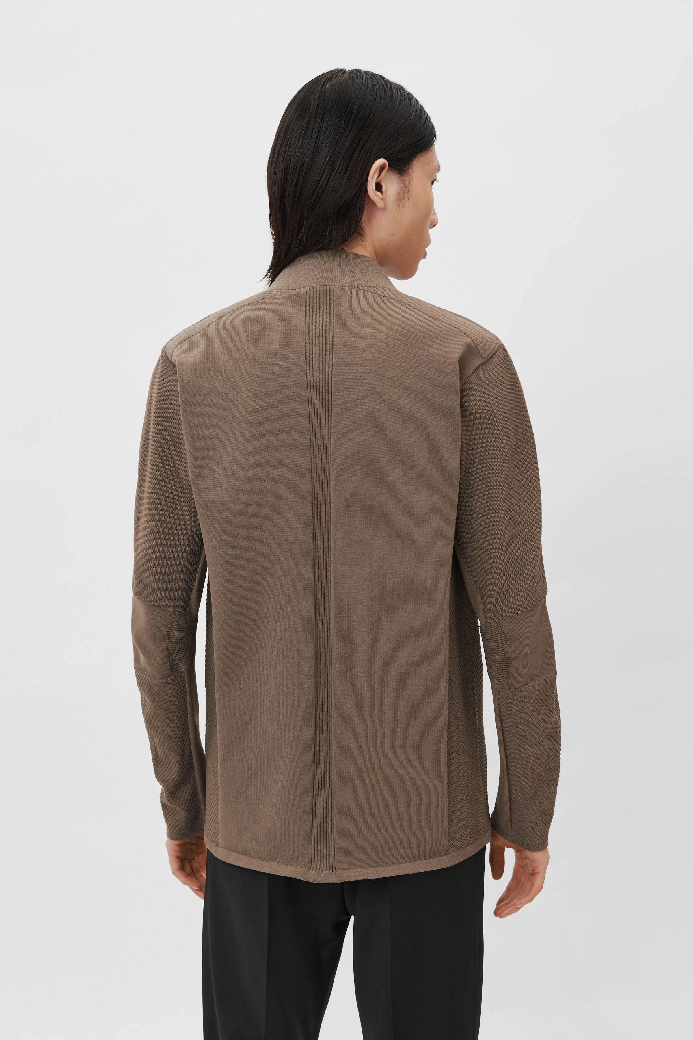 BRAXTEN - sporty zip jacket in lightweight material - men - brown - Rückansicht