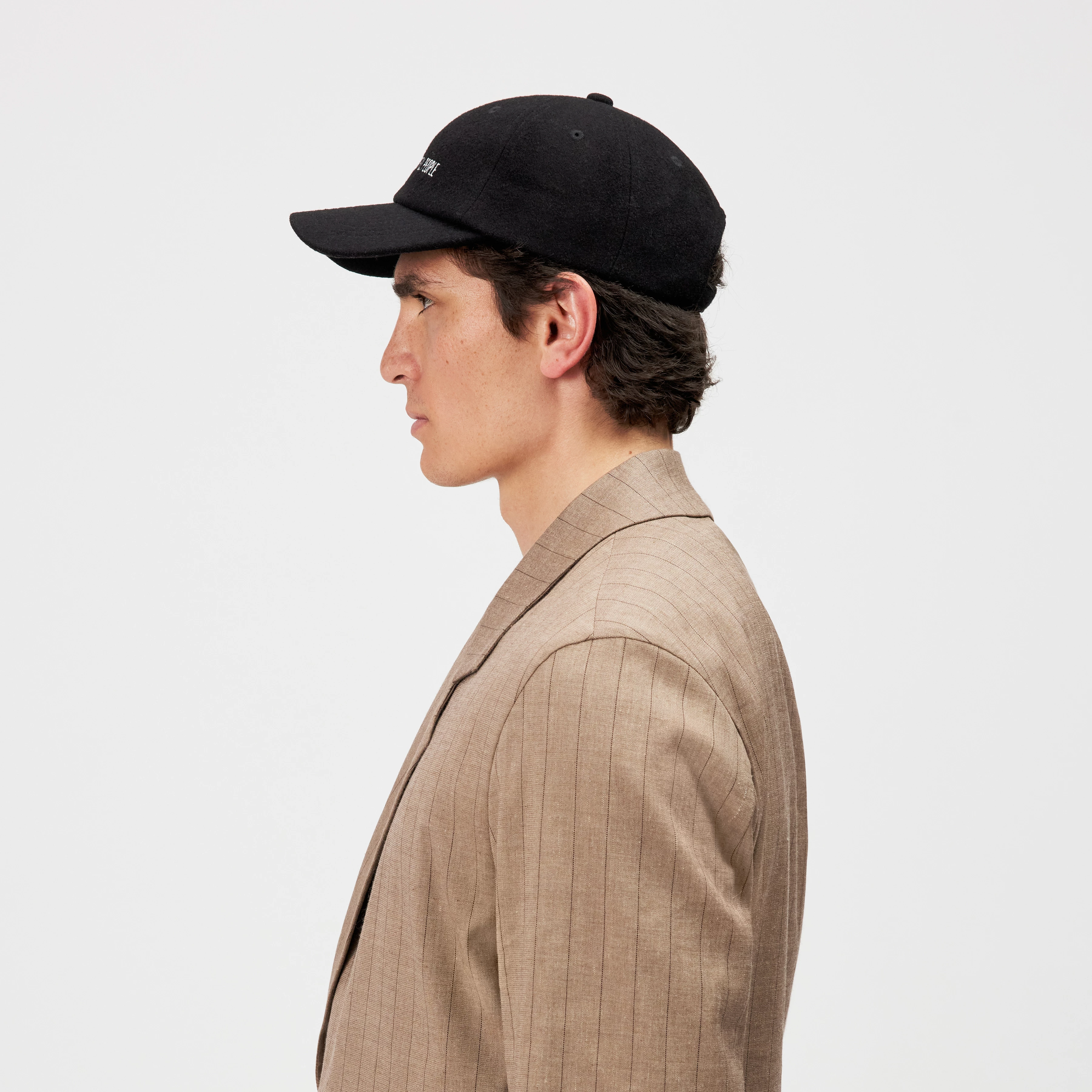 JESPER - Cap in Woll-Mix - Unisex - schwarz - Seitenansicht