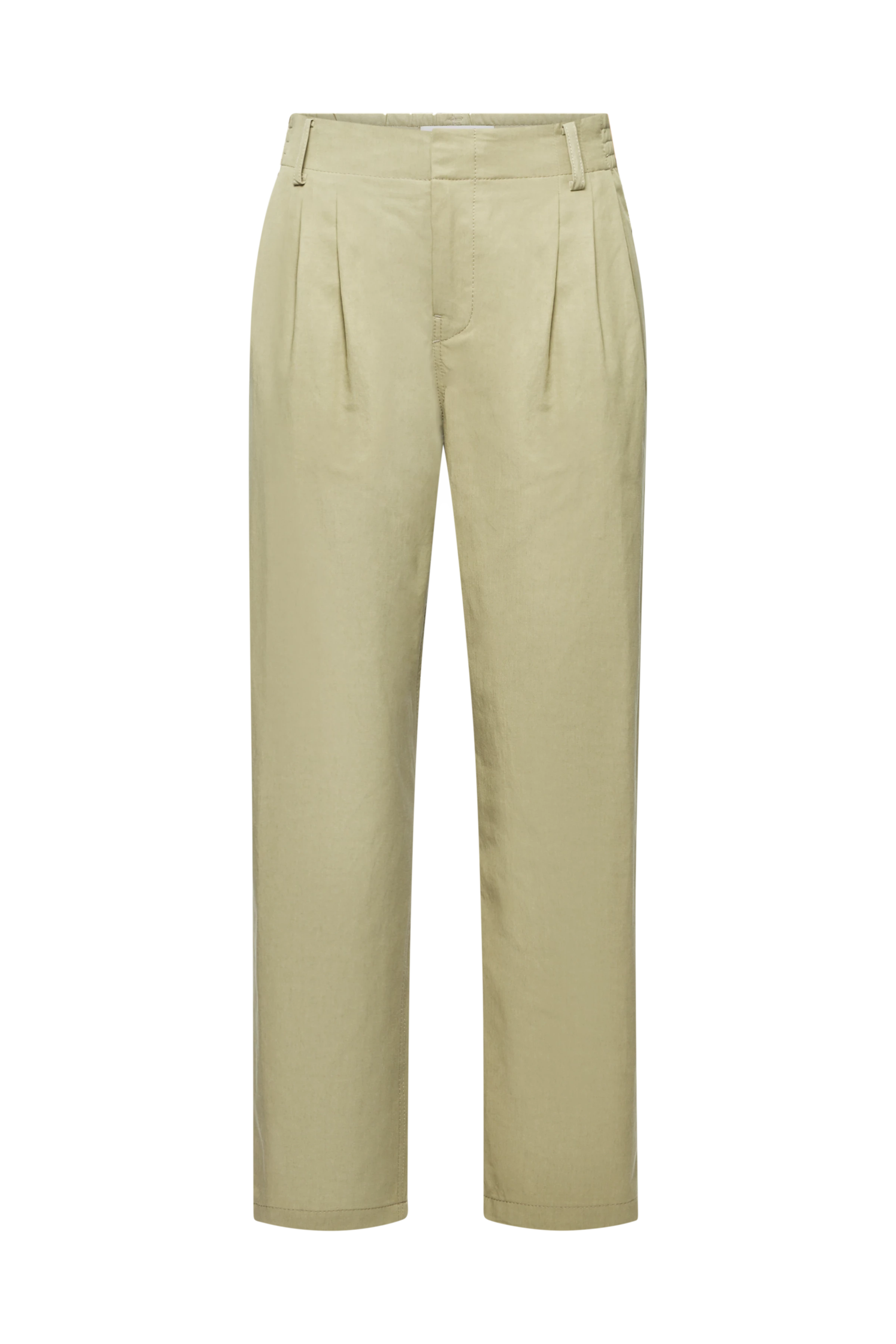 DISPATCH_0 - Pantalon à pinces en gabardine - women - vert - Freisteller Frontansicht