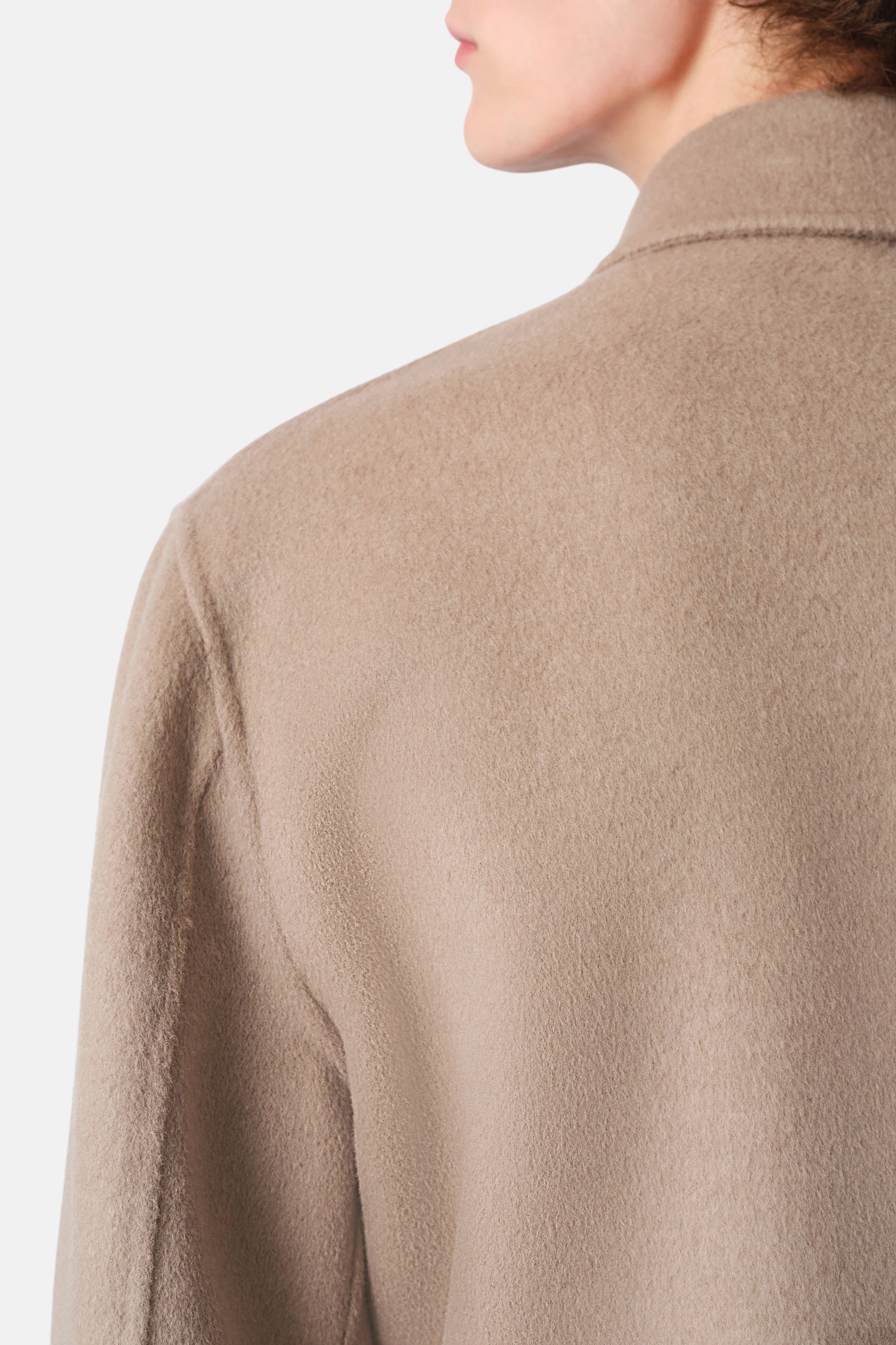 RIKKA - Blouson jacket in wool blend - men - beige - Detailansicht am Model