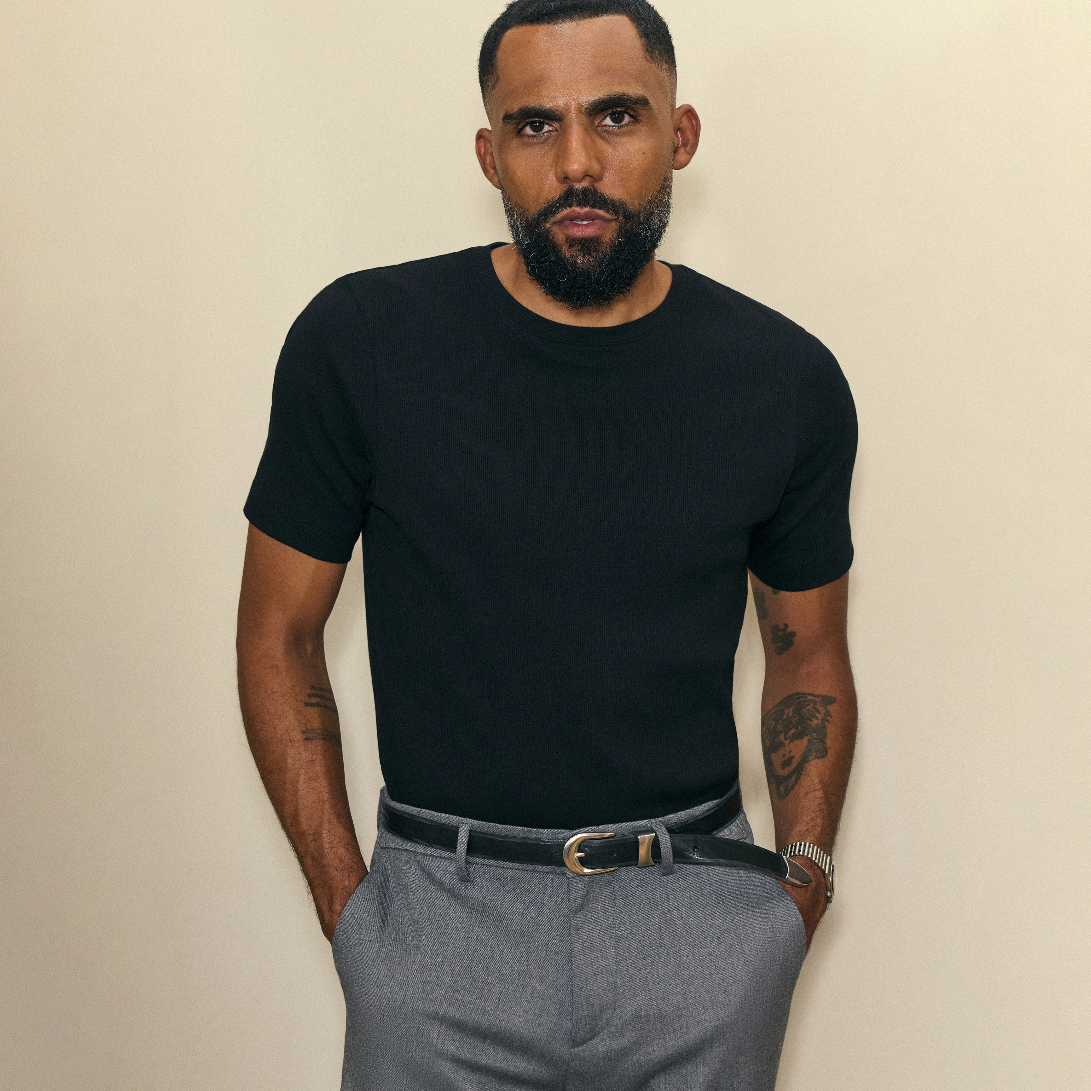 ENIL - Men's slim-fit cotton jersey T-shirt. - men - black
