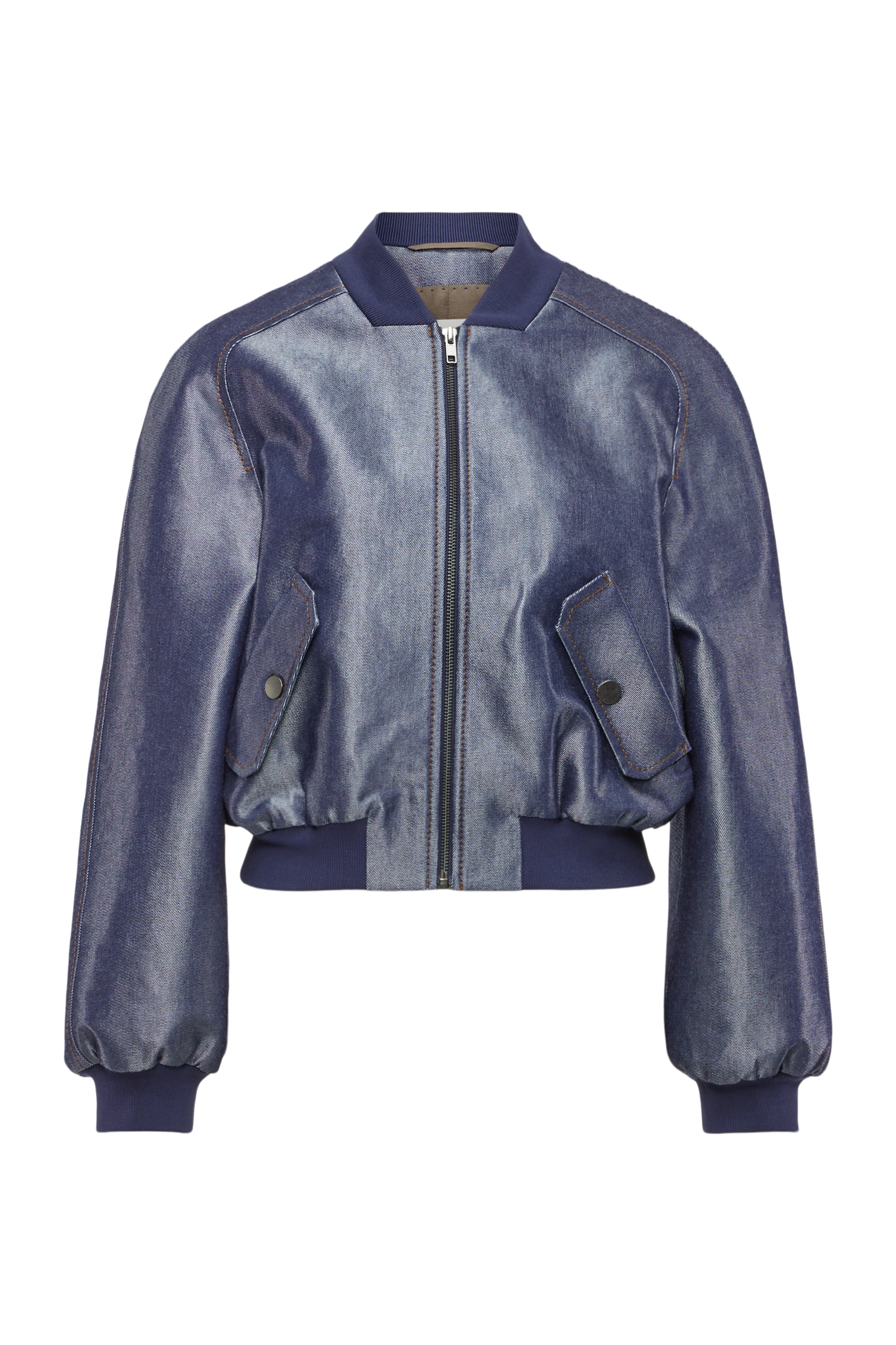 MARHAM - Blousonjacke in Blue Denim - Damen - blau - Freisteller Frontansicht