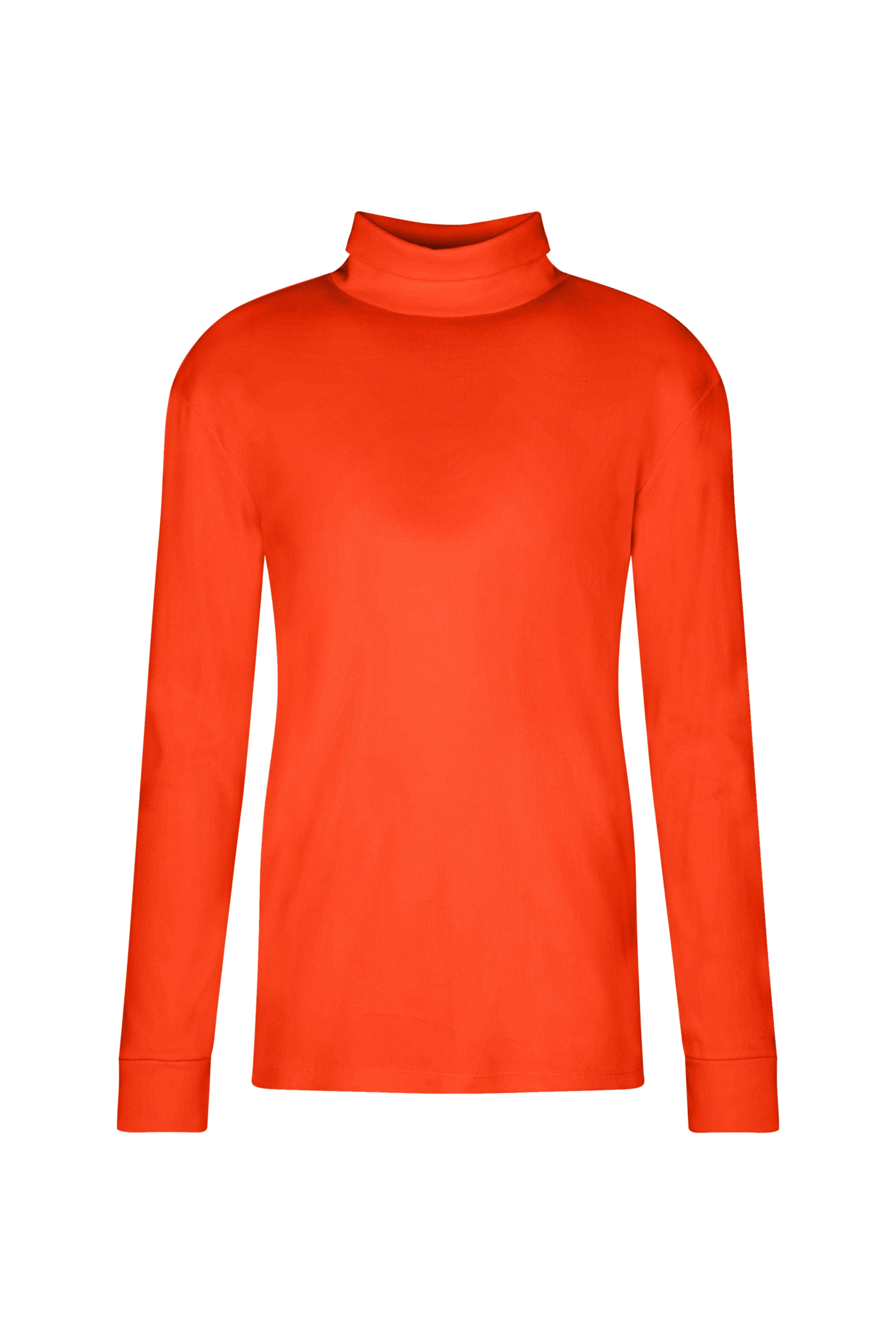 EMANUEL - Turtle pullover in rib - men - orange - Freisteller Frontansicht
