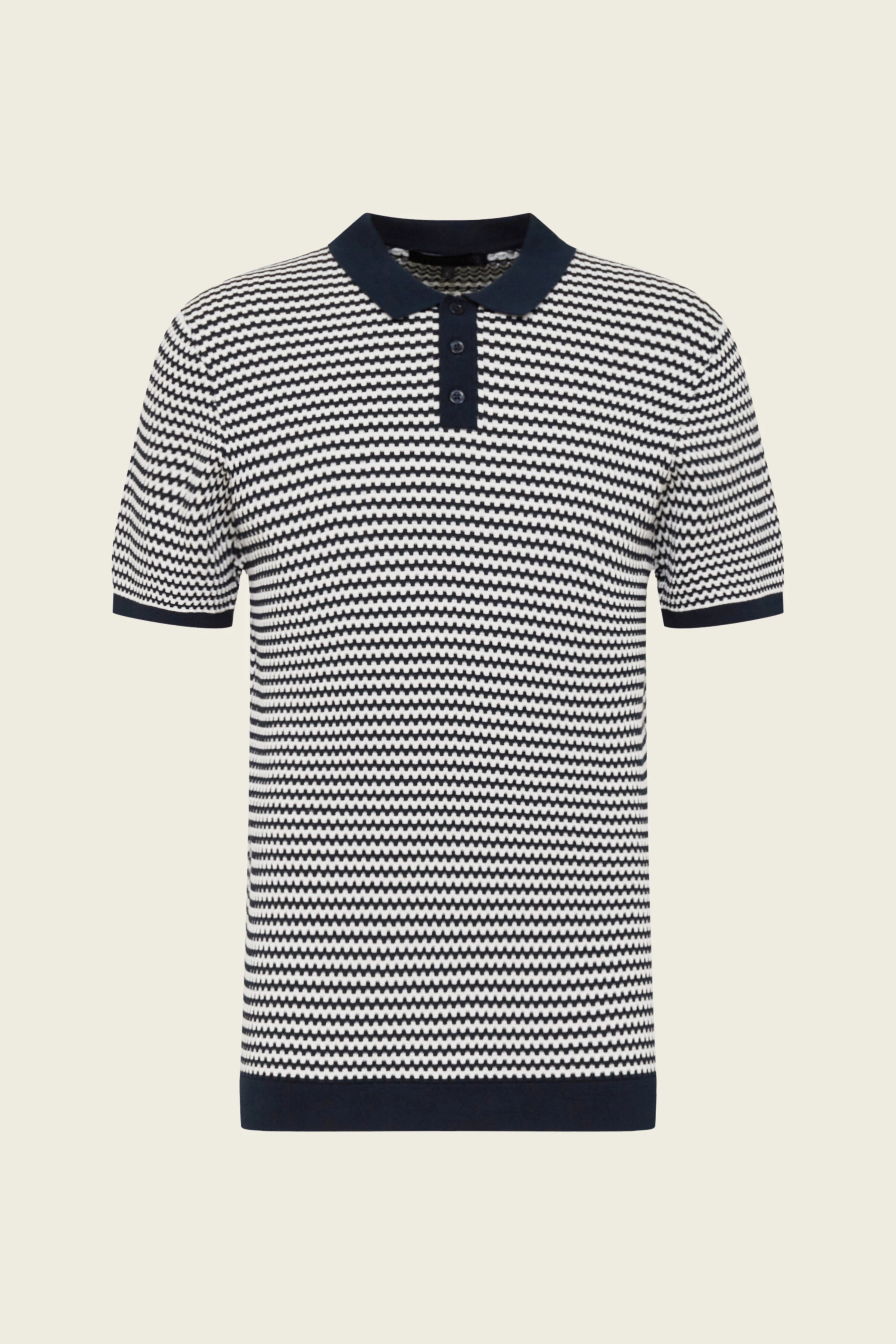 TRITON - Jacquard polo - men - blue - Freisteller Frontansicht