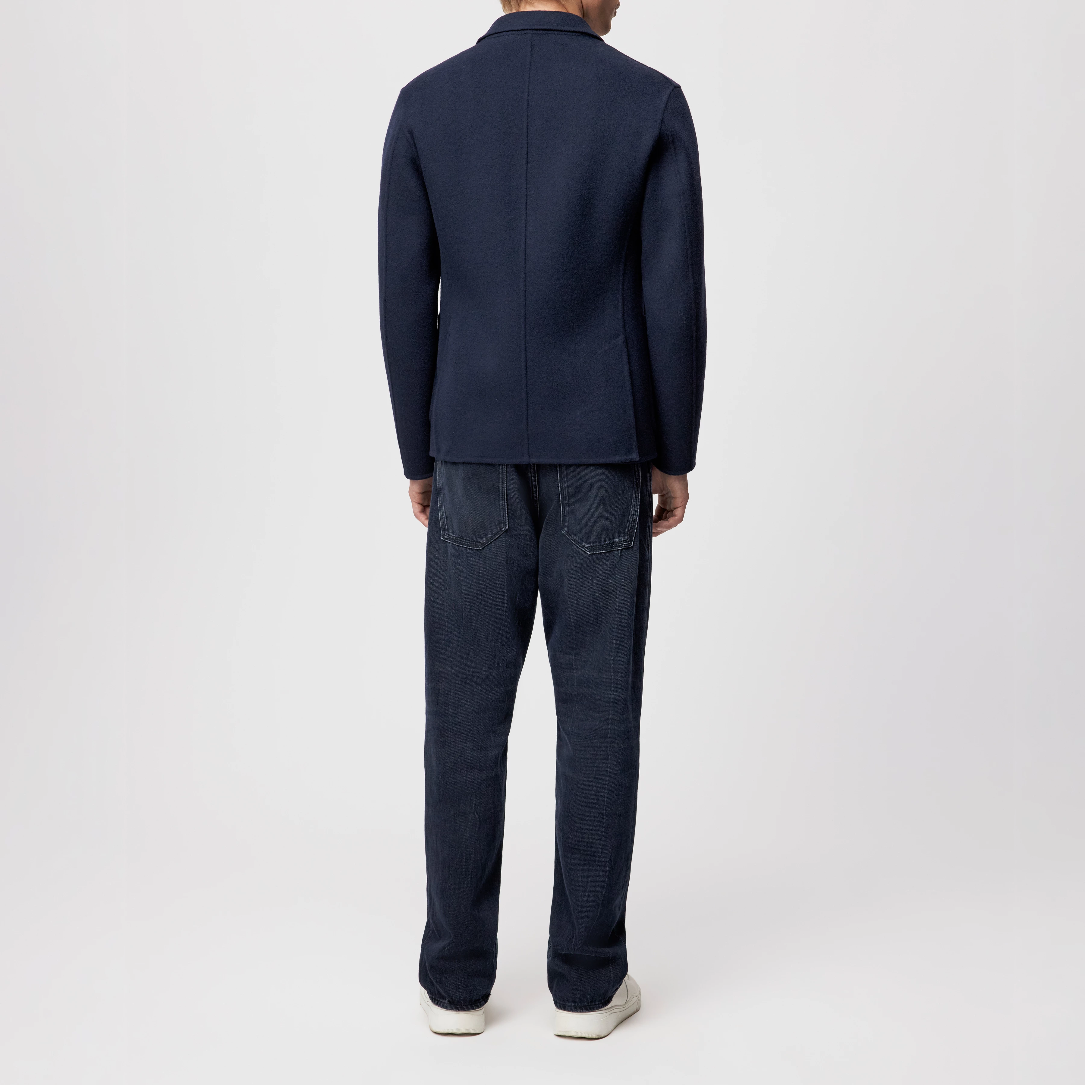 MARLS_DF - Enkelsluitend colbert in wollen doubleface - heren - blauw - Rückansicht