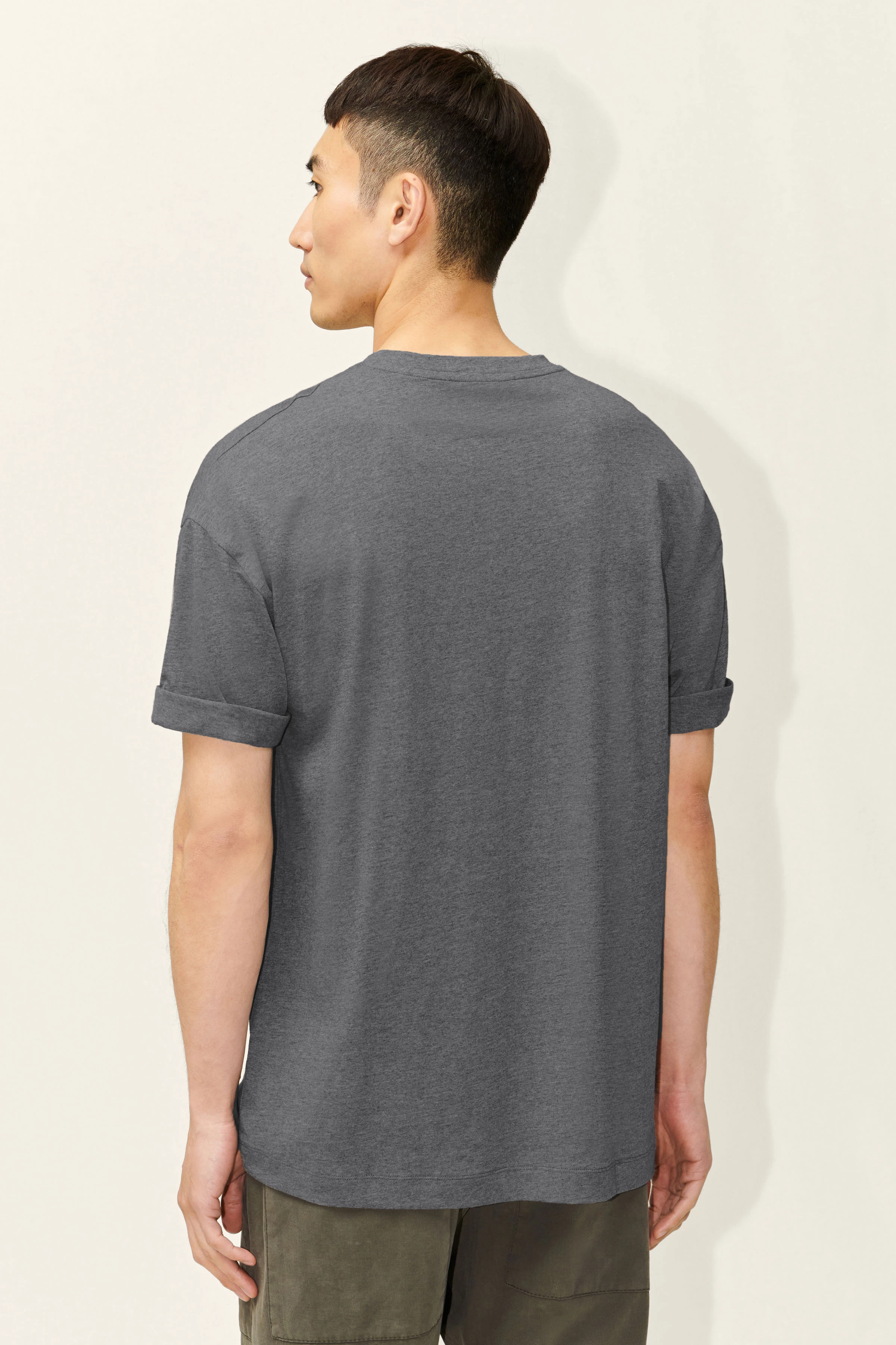 THILO - relaxed fit cotton T-Shirt - men - grey - Rückansicht