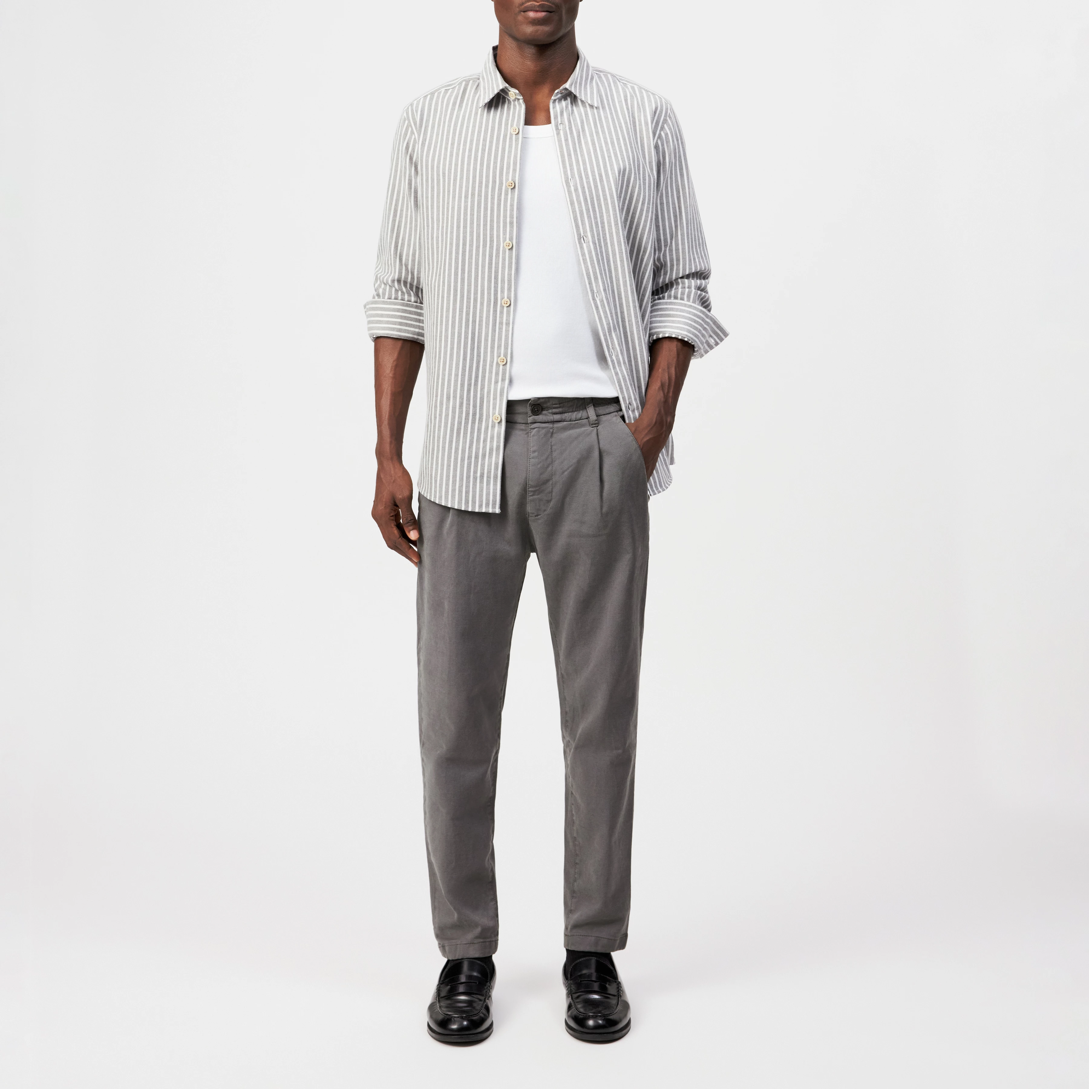 RAMIS - Regular Fit Hemd in Flanell - Herren - braun - Ganzkörper-Frontansicht