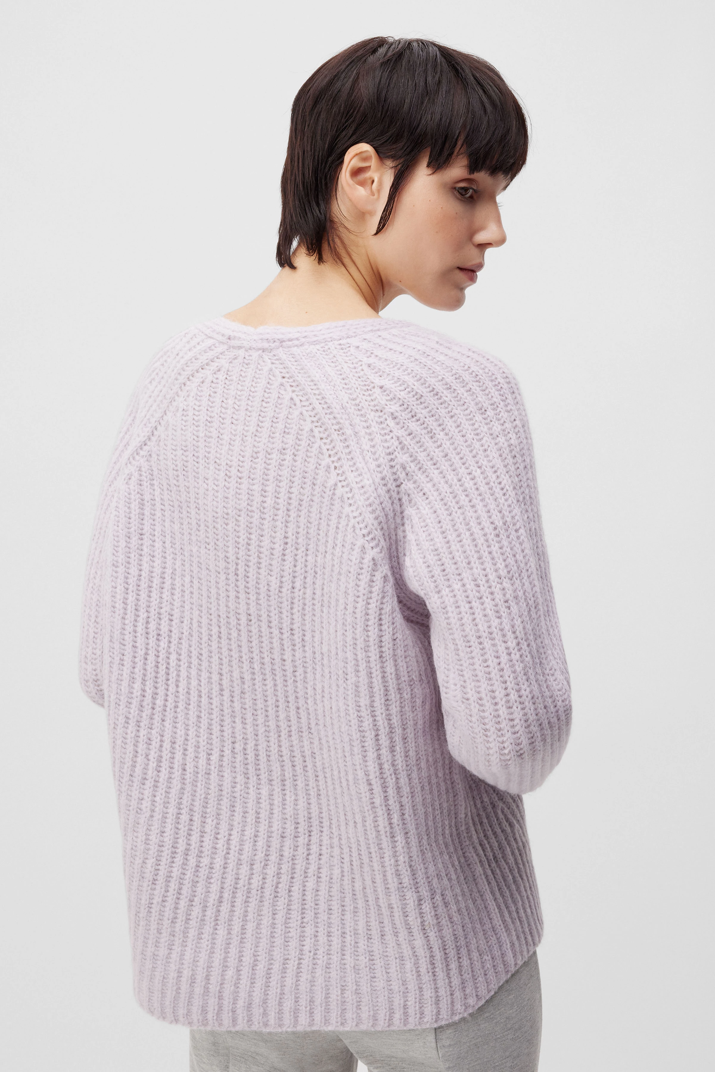 LYNETTE - alpaca-mix jumper - women - purple - Rückansicht