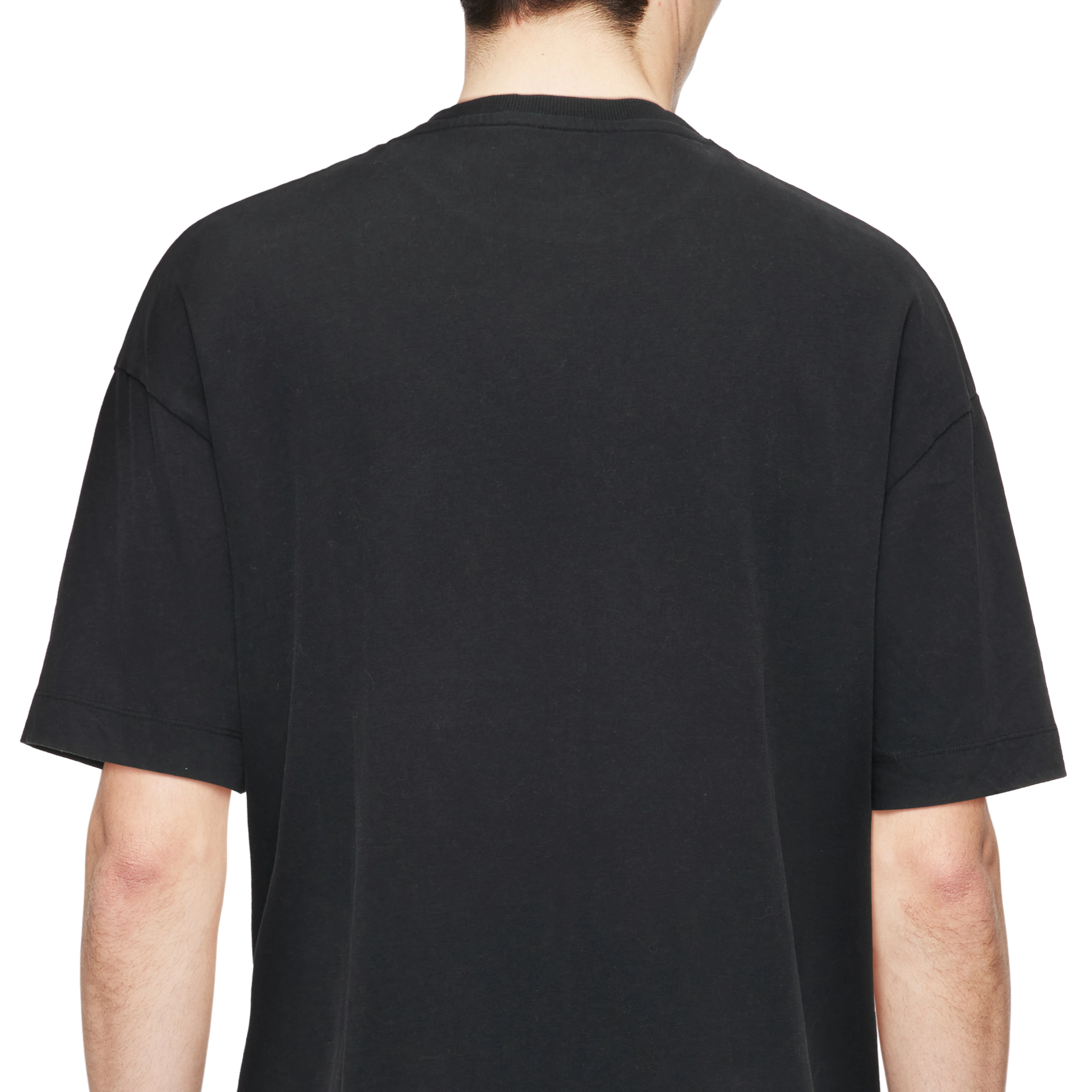 ANAYO_D - Lässiges T-Shirt in gewaschener Optik - Herren - grau - Detailansicht am Model