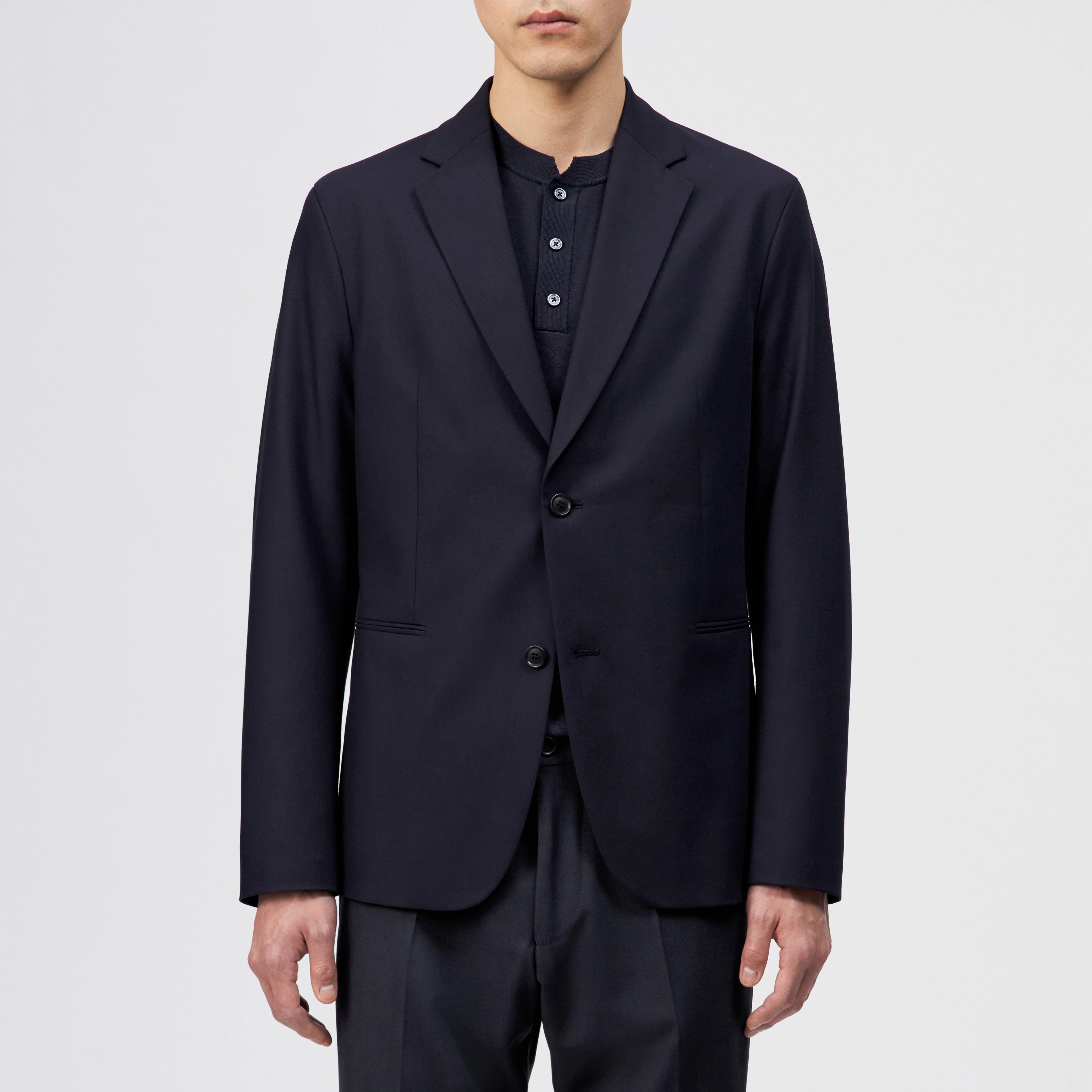 CATORY_B - Regular fit blazer in wool blend - men - blue - Frontansicht