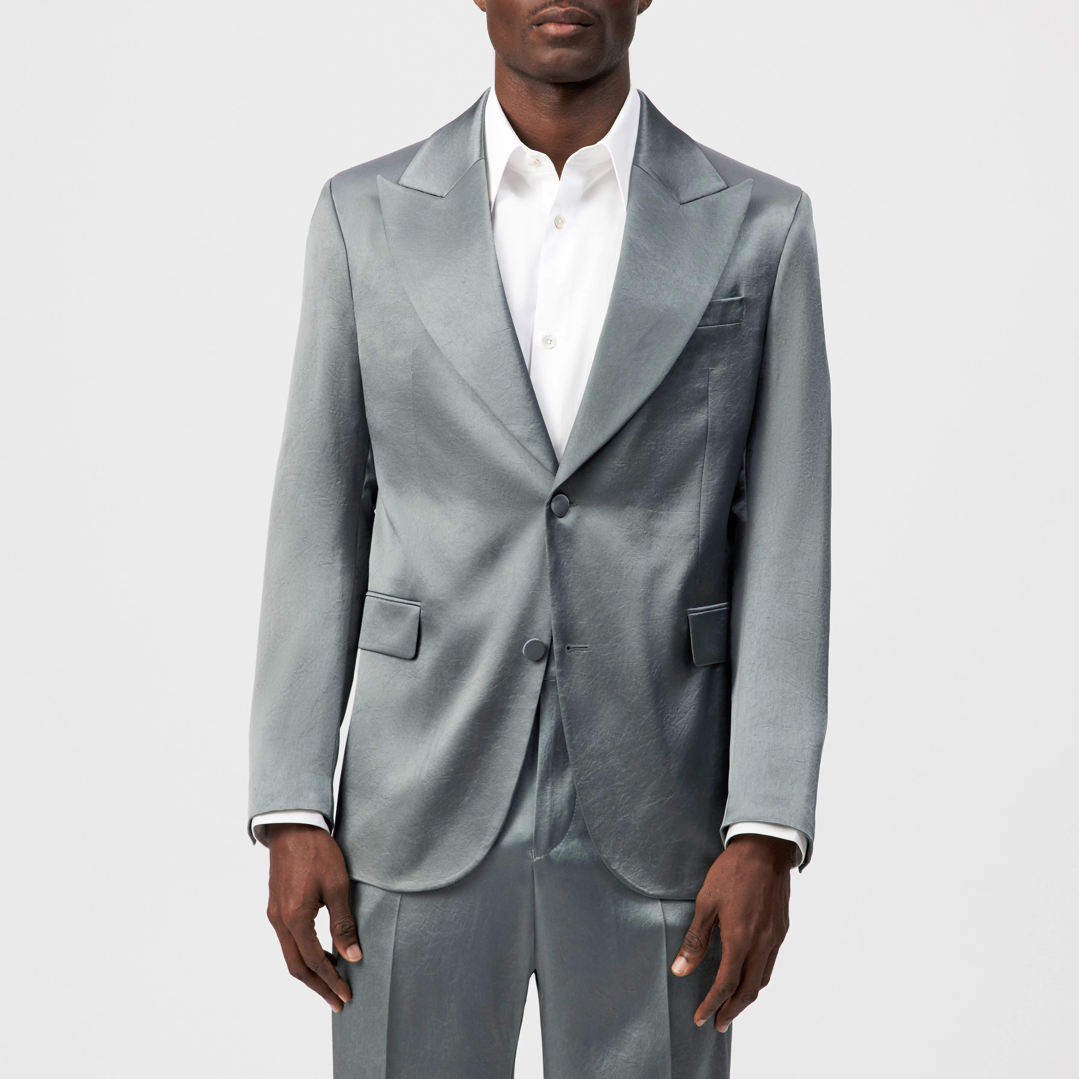 JACATO - Smokingjakke i satin - men - grøn - Frontansicht