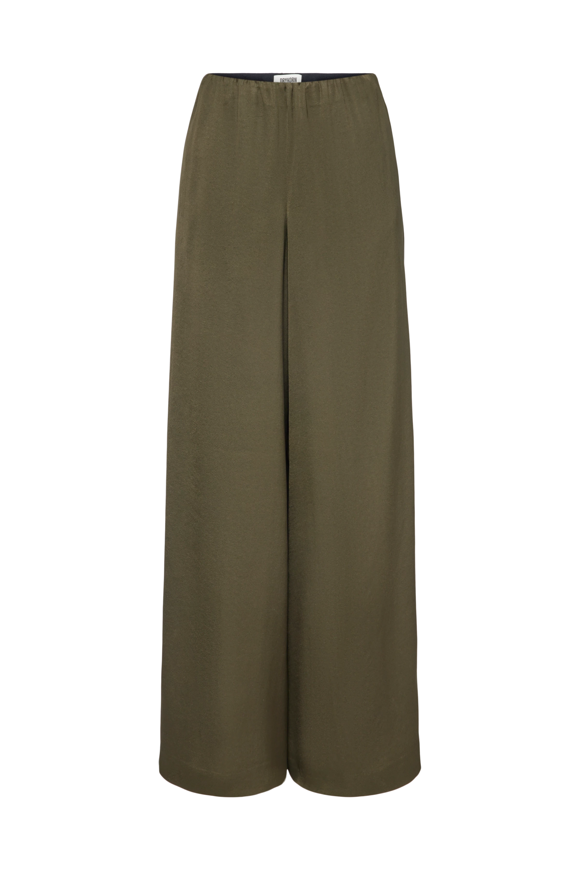 TWEEZER - Weite Hose in Satin - Damen - grün - Freisteller Frontansicht