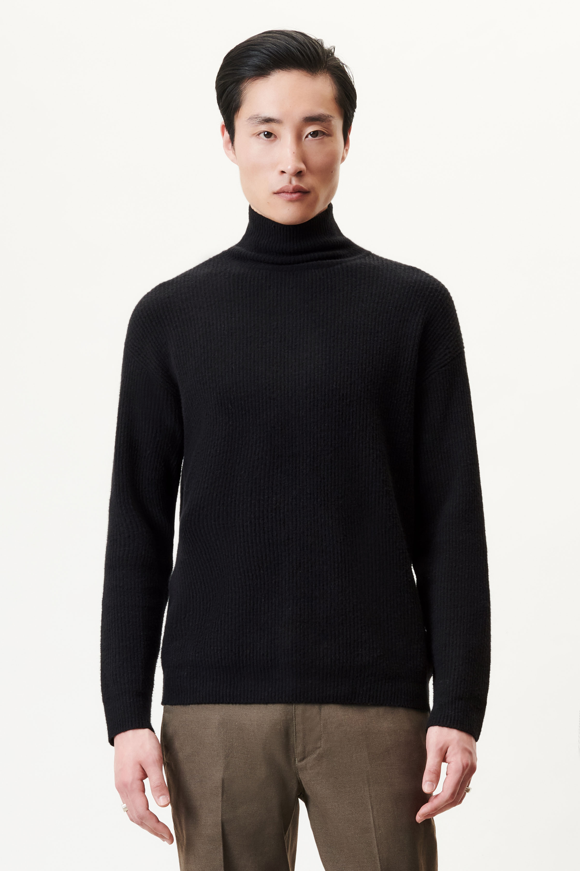 turtleneck jumper in cotton mix