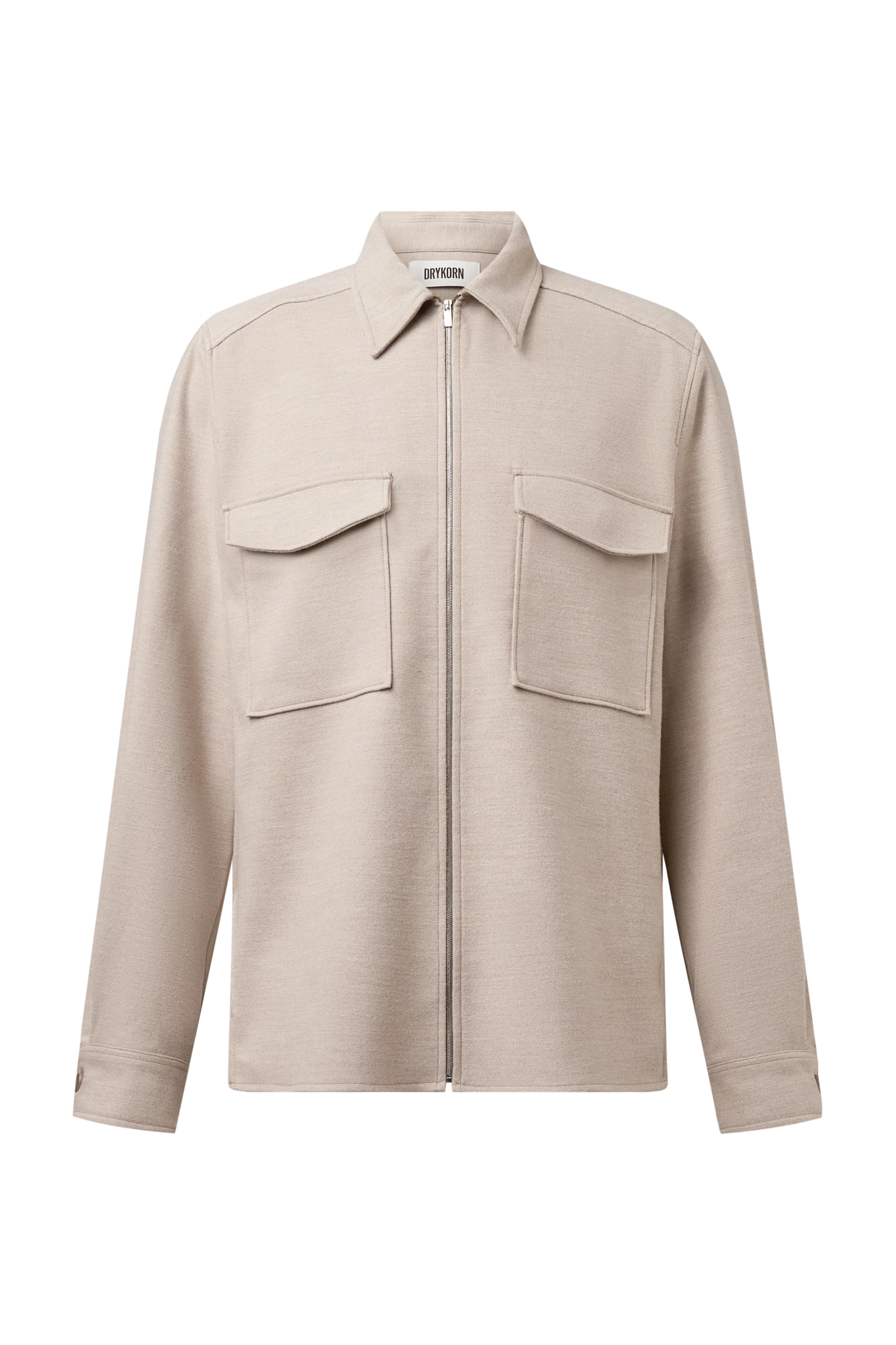 GUNRAY_Z - Relaxed Fit Overshirt mit Reißverschluss - Herren - braun - Freisteller Frontansicht