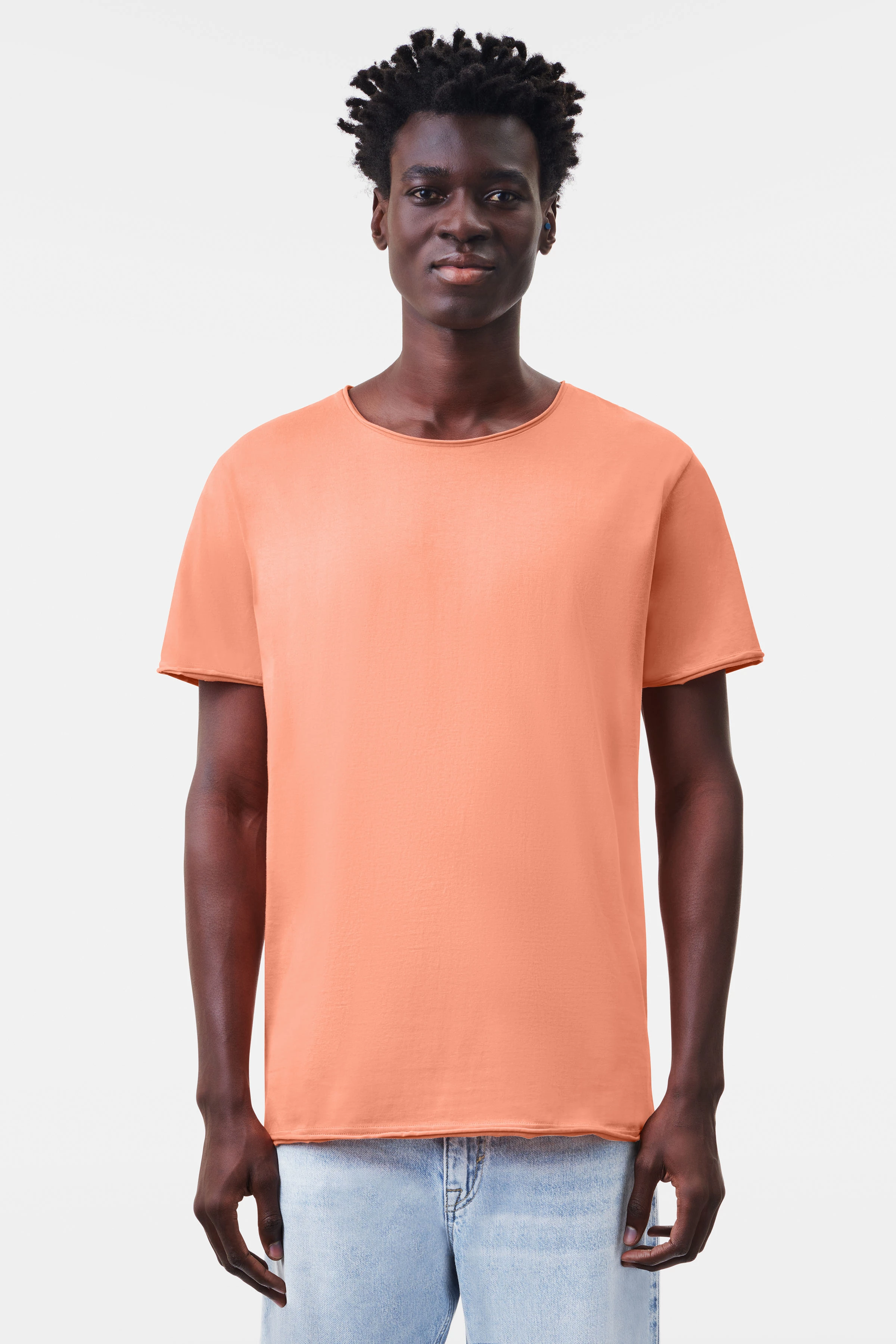 KENDRICK - Lockeres T-Shirt in reiner Baumwolle - Herren - orange - Frontansicht