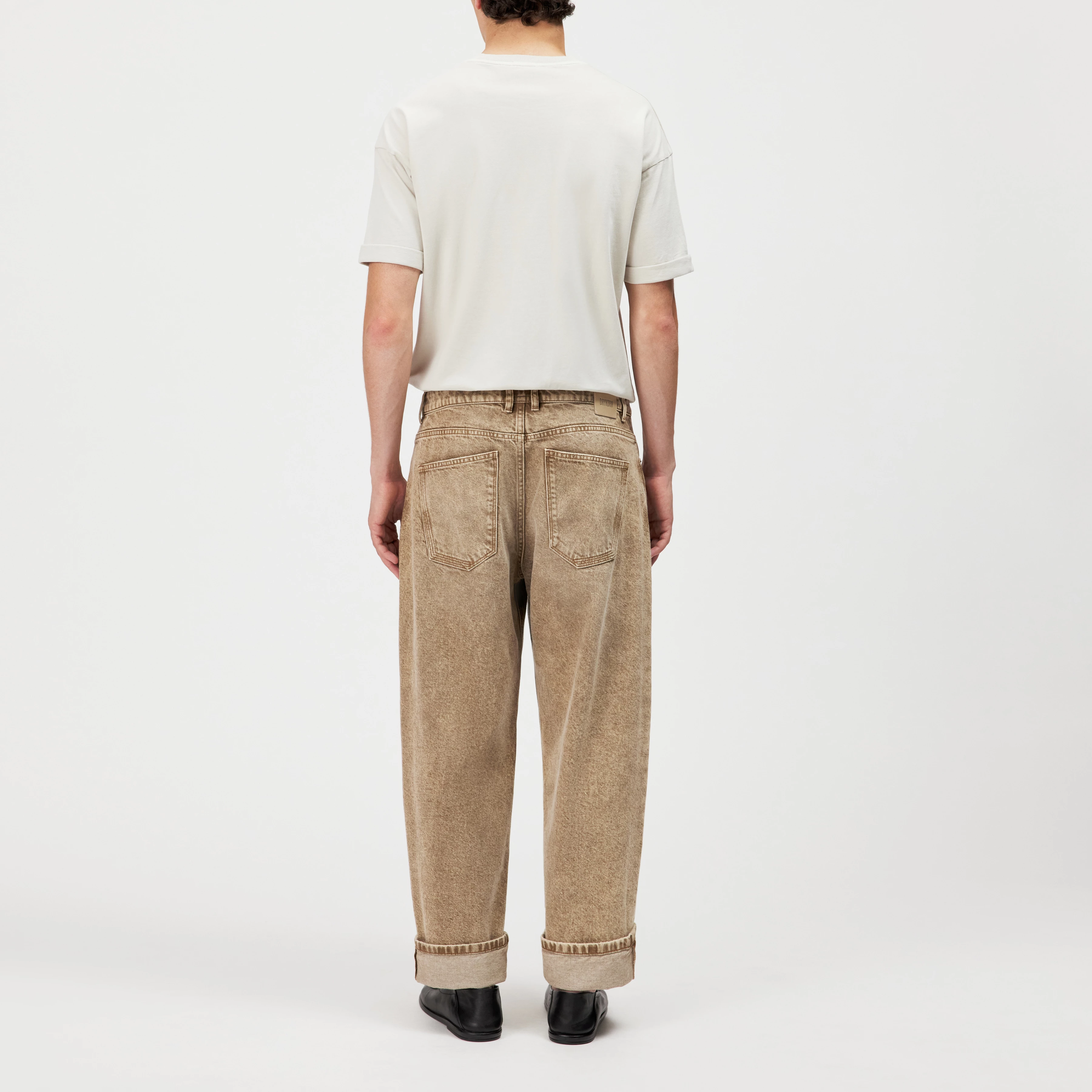 RAWDY_A - Tapered Jeans in reiner Baumwolle - Herren - braun - Rückansicht