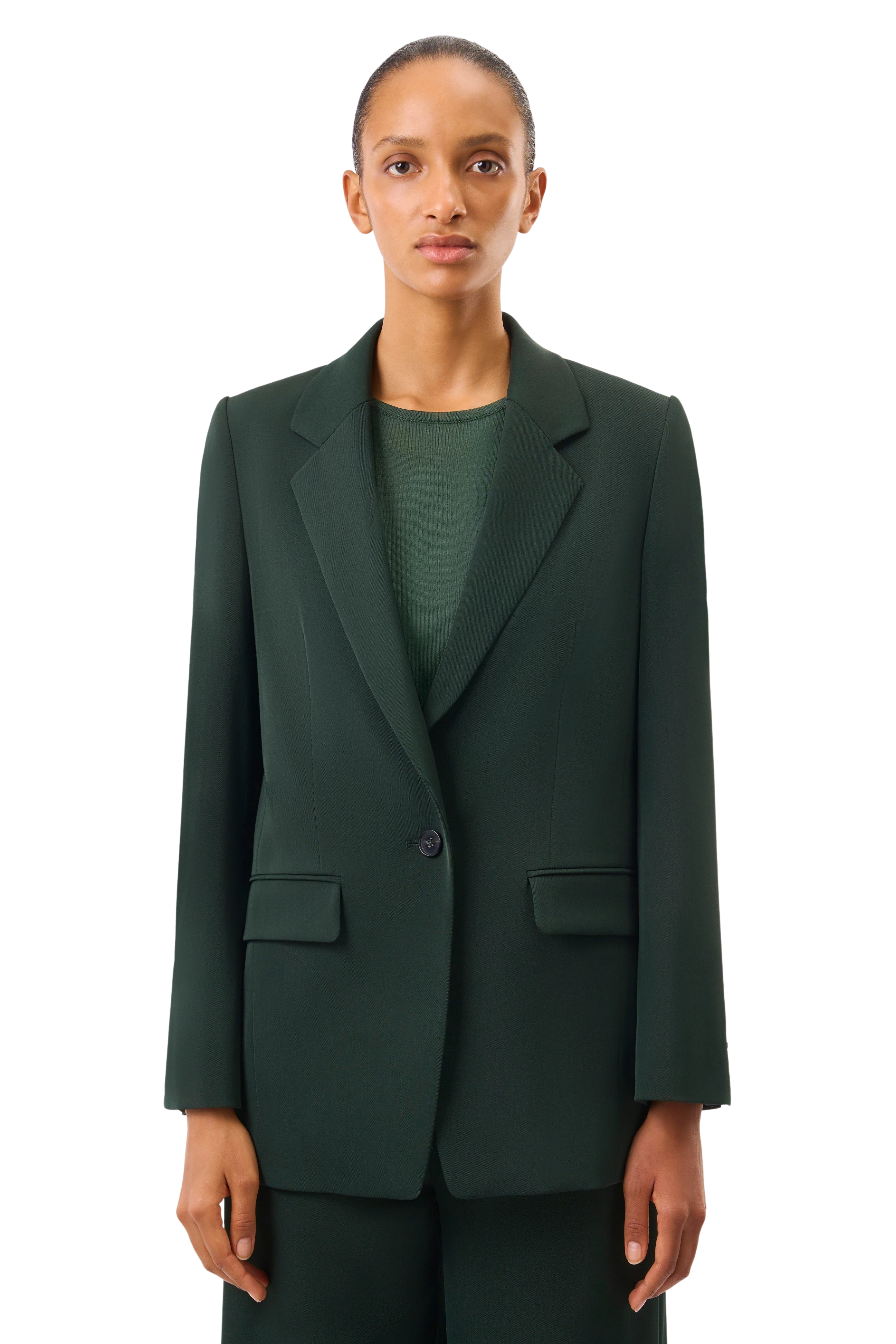 GLENDALE - Boyfriend Blazer in Techno-Twill - Damen - grün - Frontansicht