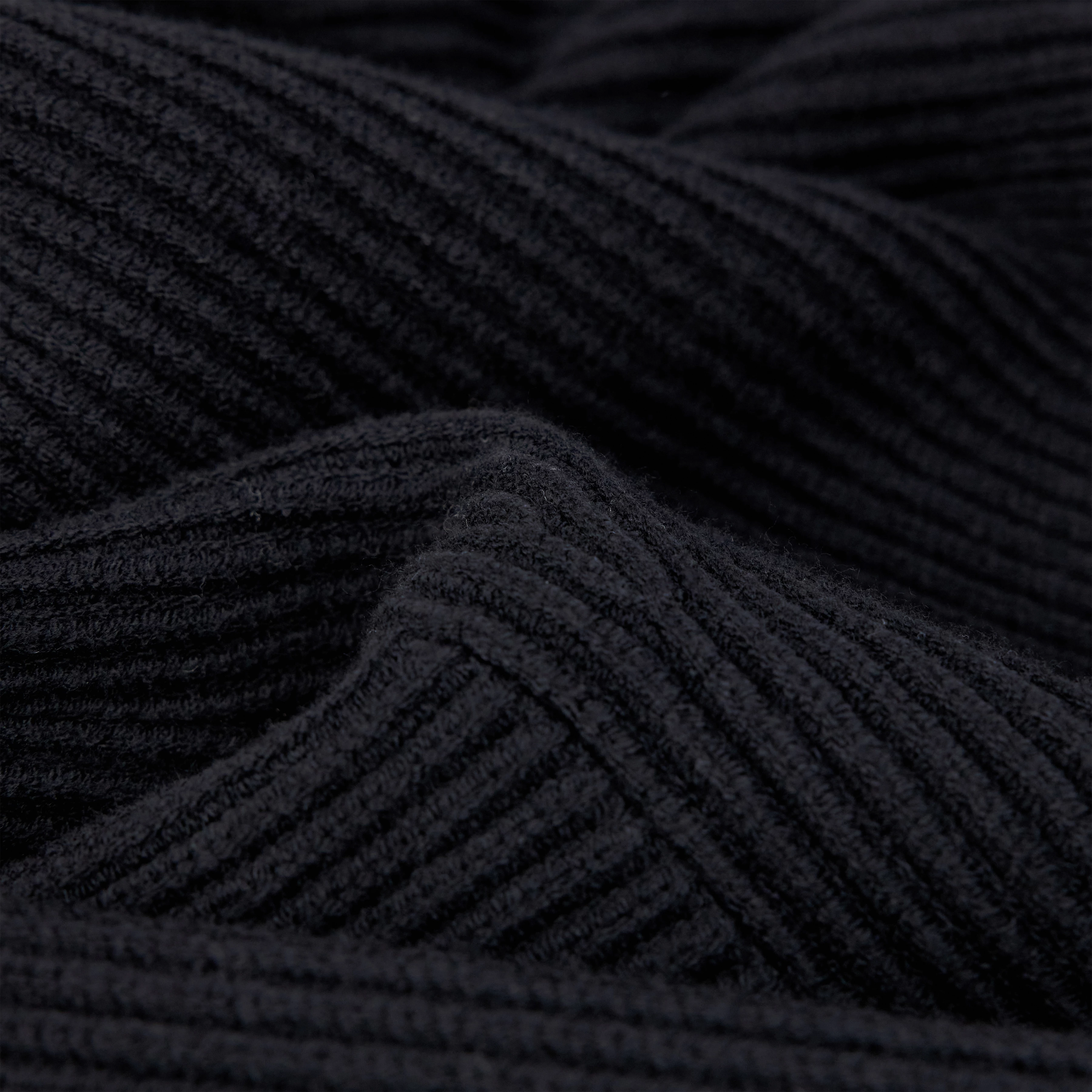 RUSTINO - Strickpullover mit Polokragen in Baumwoll-Mix - Herren - schwarz - Materialbild (B2C)