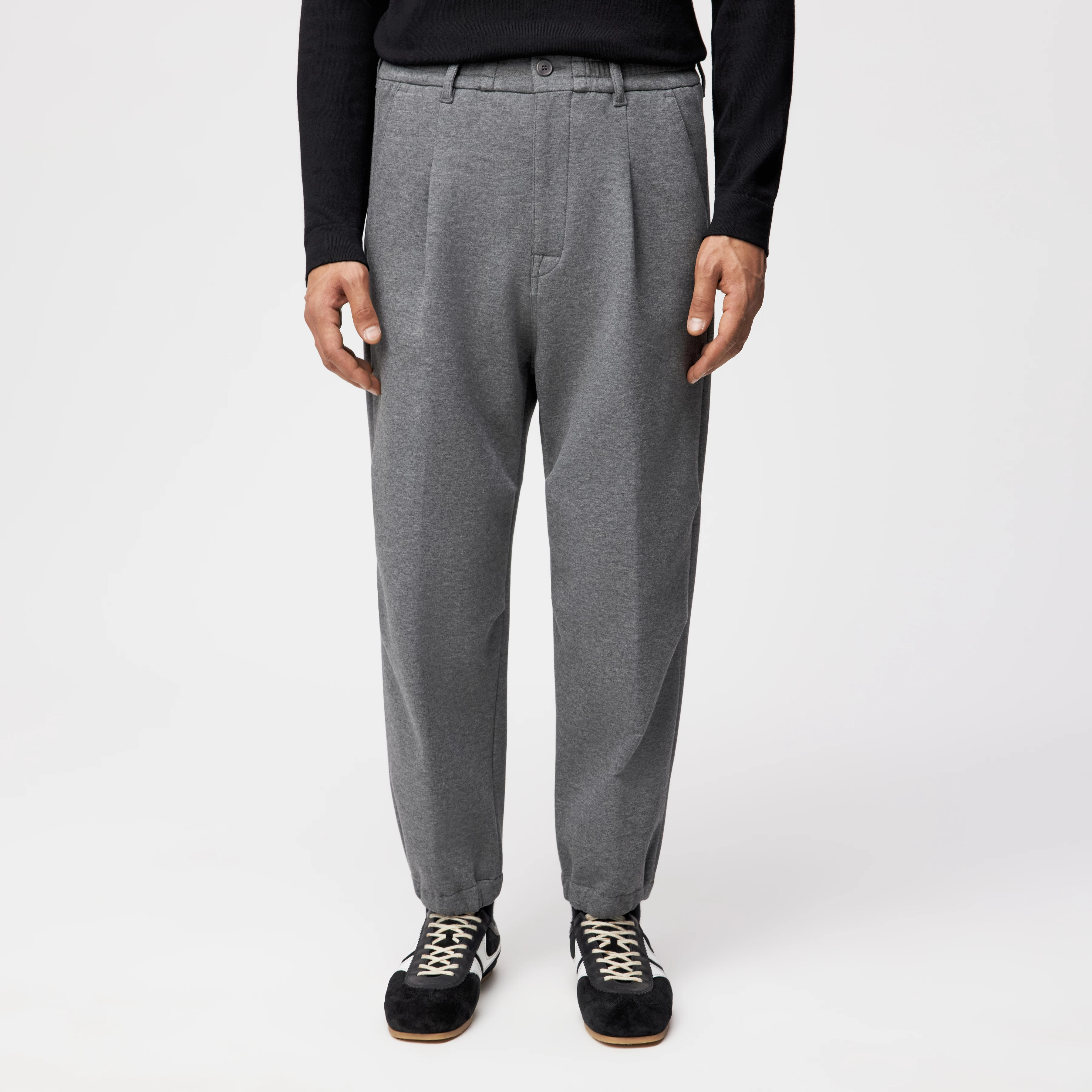 LIROG_C - Utility Pants in Jersey - Herren - grau - Frontansicht