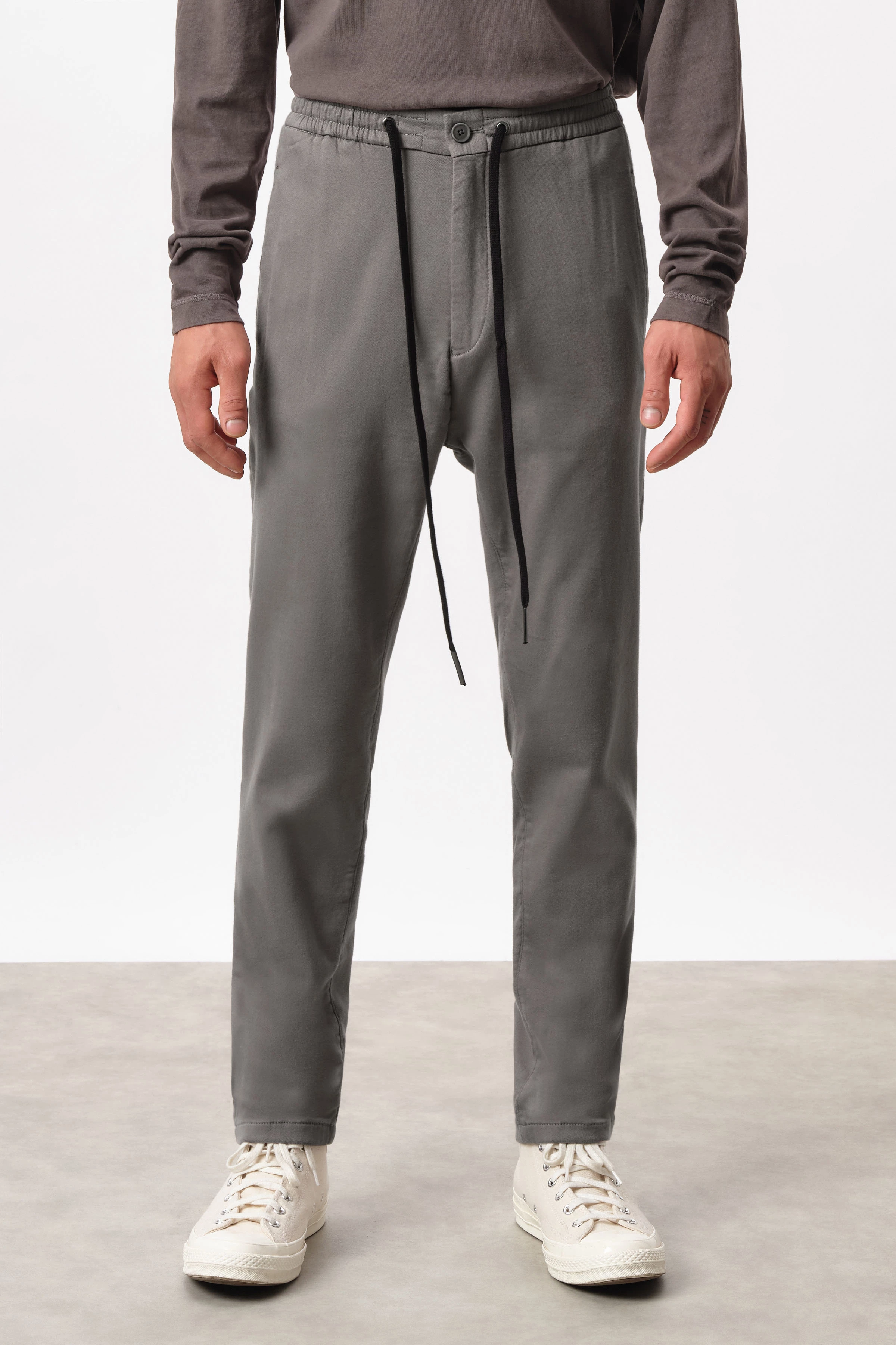 JEGER - jogpants with drawstring in cotton jersey - men - grey - Frontansicht