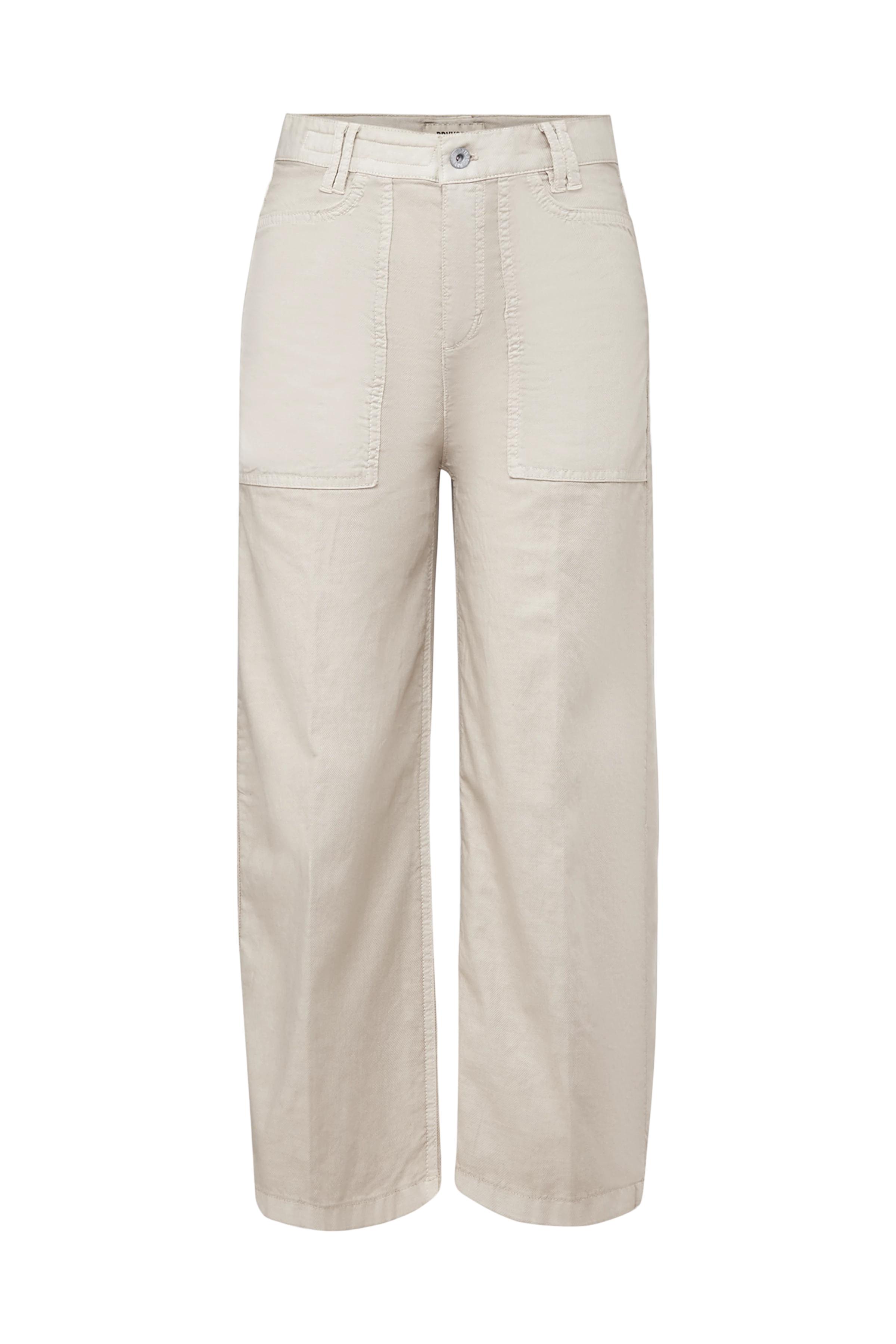 DERIVE - Mid-waist jeans in cotton-linen blend - women - beige - Freisteller Frontansicht