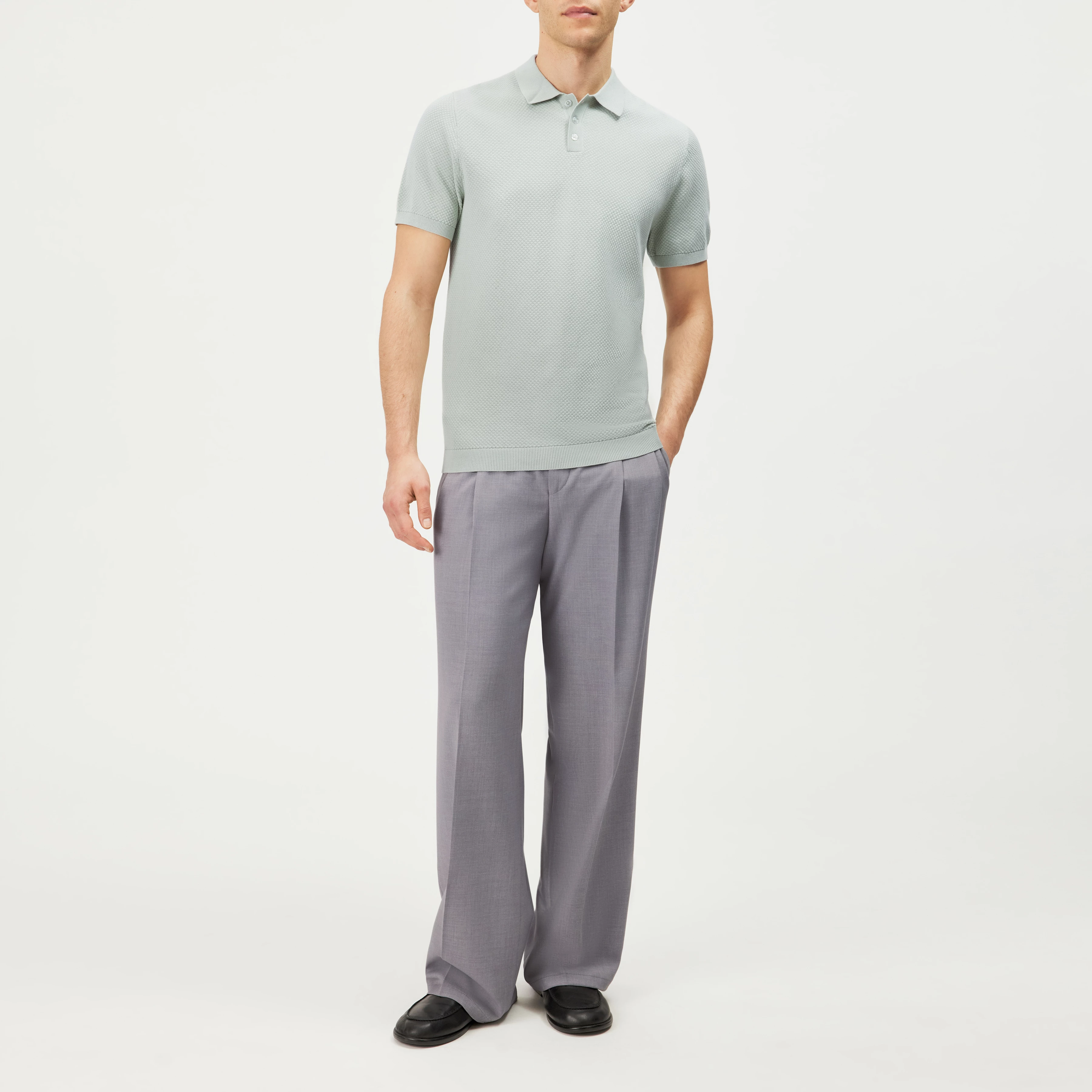 TRITON - Polo en coton - men - vert - Ganzkörper-Frontansicht