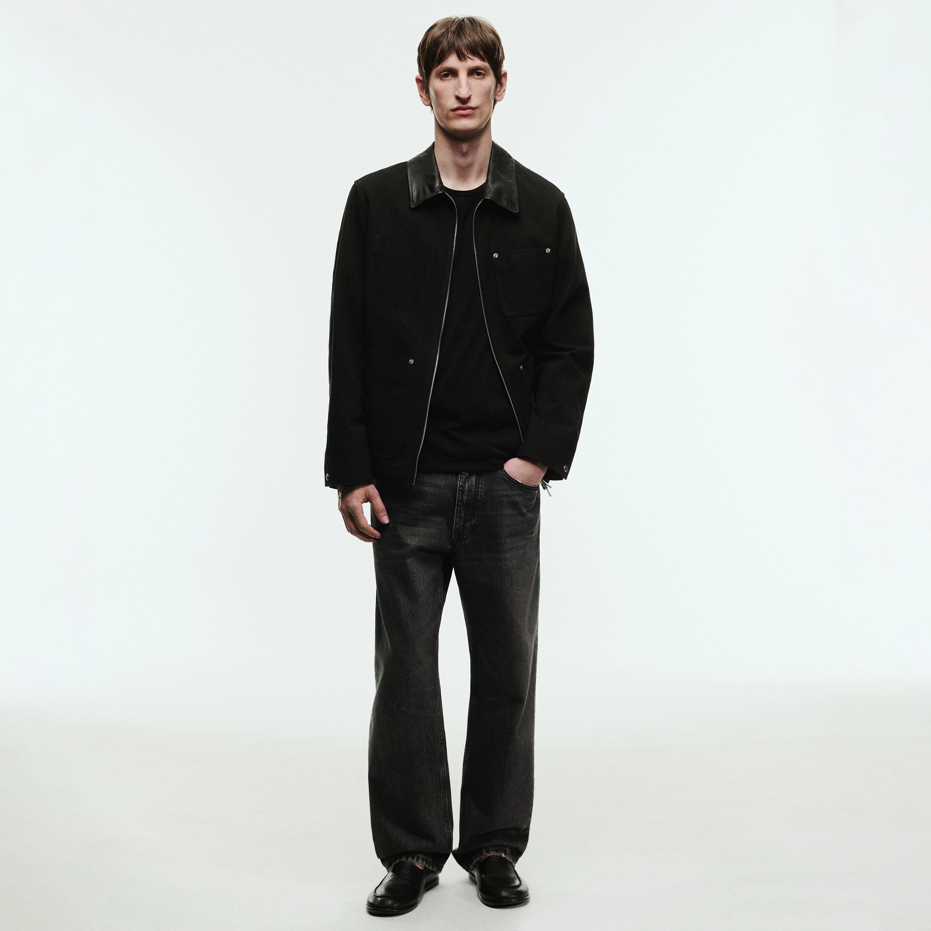 KALENO - Cotton-blend utility jacket. - men - black