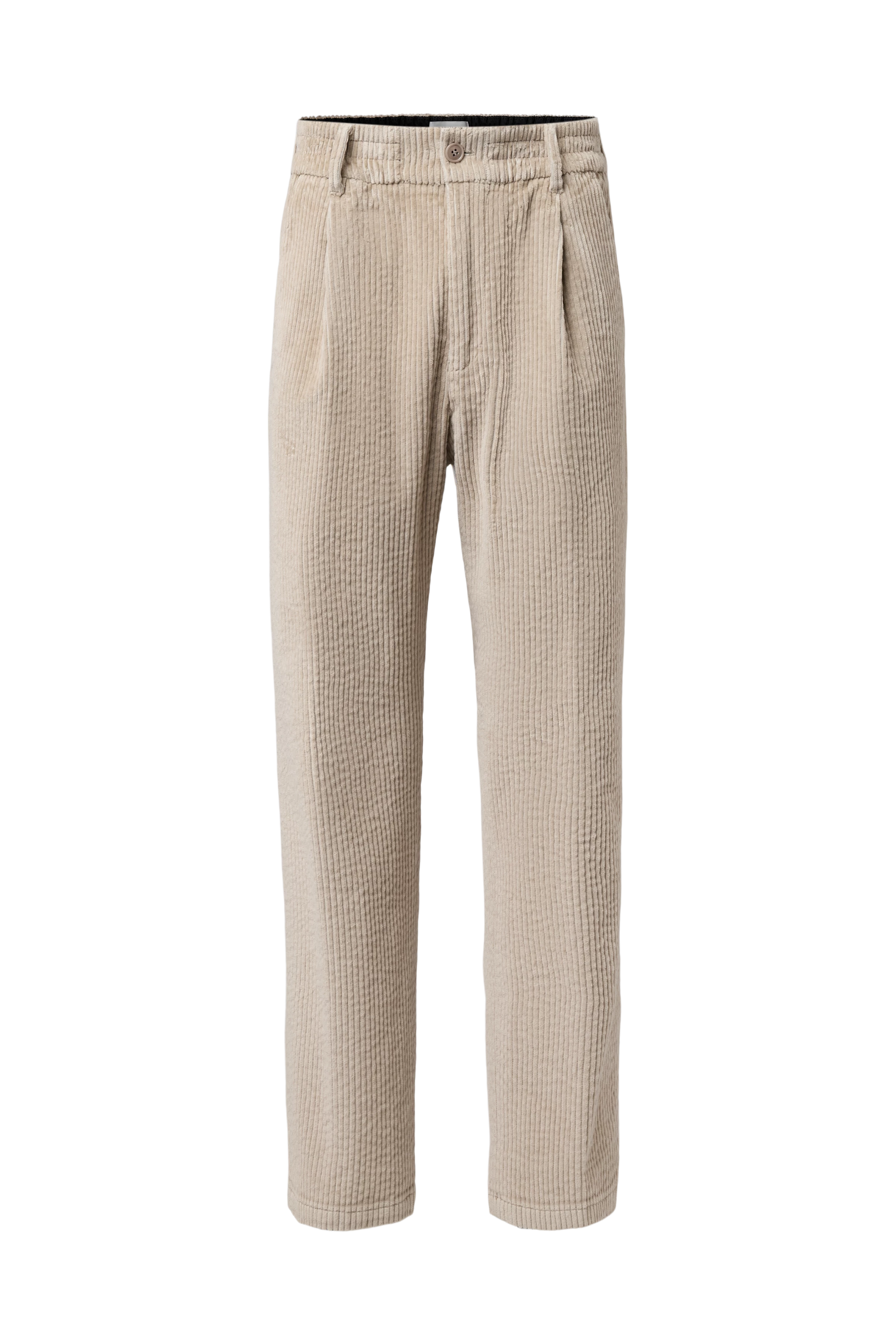 CHASY_RGLR - Casual Hose mit Bundfalte in Jumbo Cord - Herren - beige - Freisteller Frontansicht