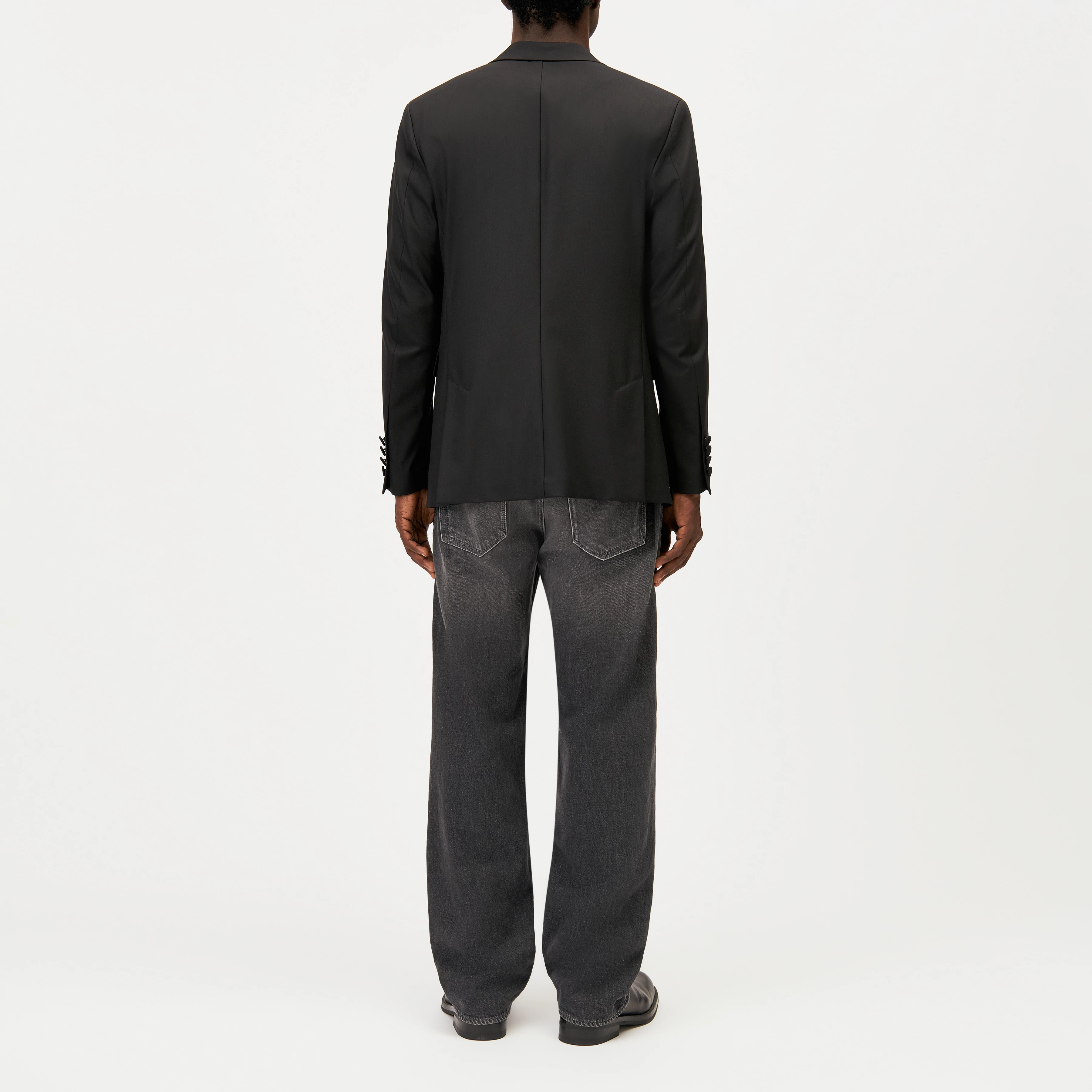 JACATO - Dinner jacket with satin lapels - men - black - Rückansicht