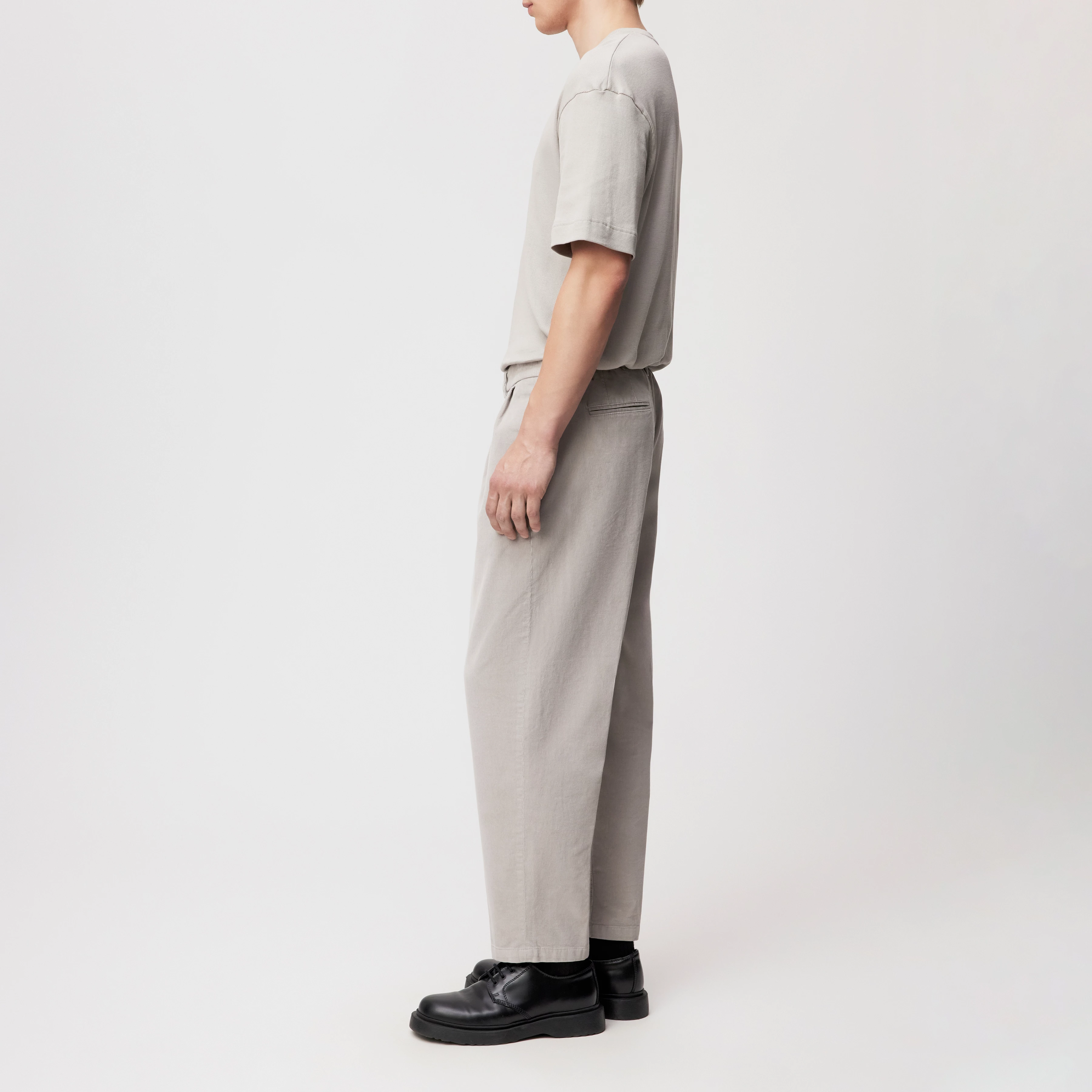 KARYKO - Chino in Cord - Herren - grau - Seitenansicht