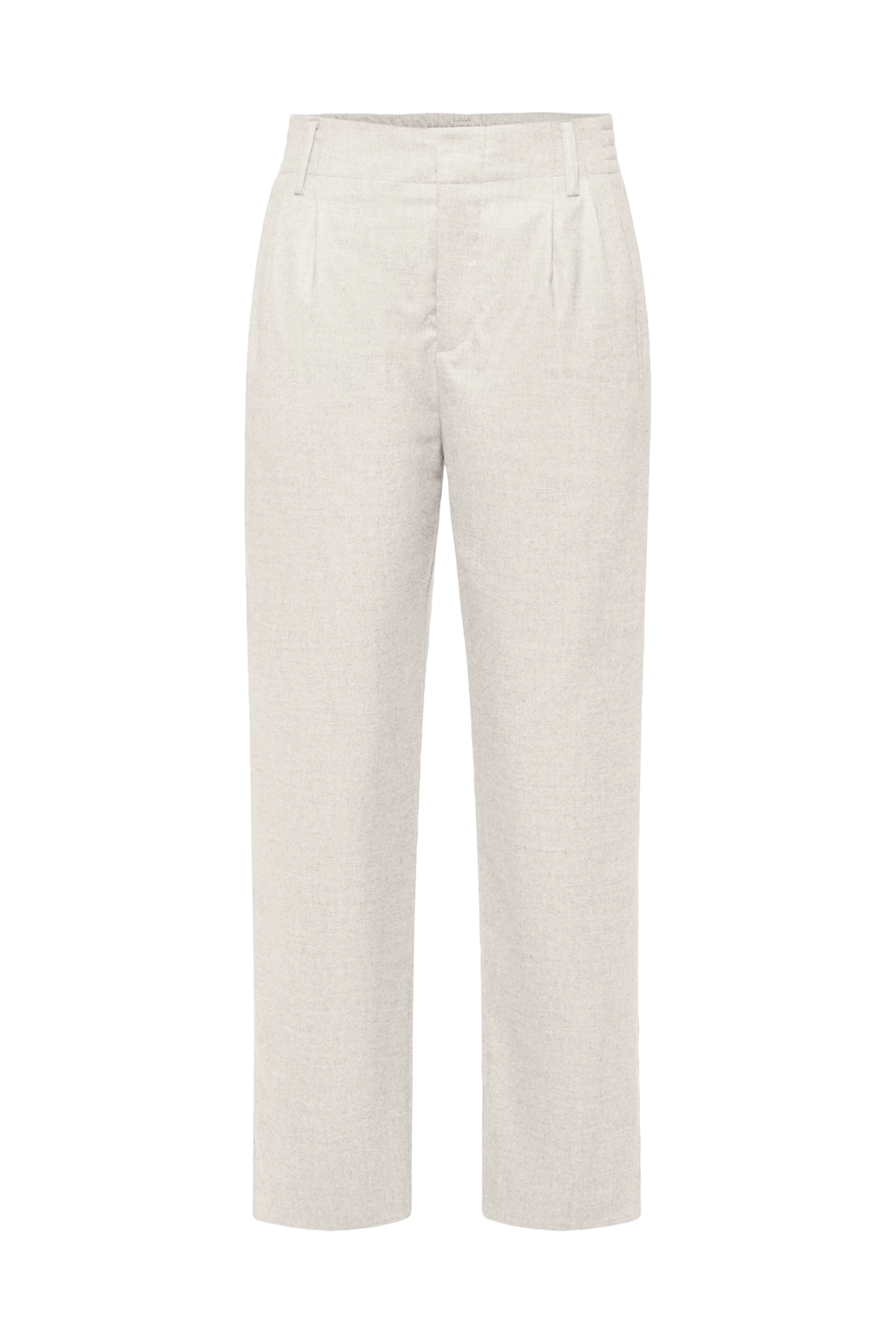 DISPATCH_0 - Pleated trousers in soft flannel - women - beige - Freisteller Frontansicht