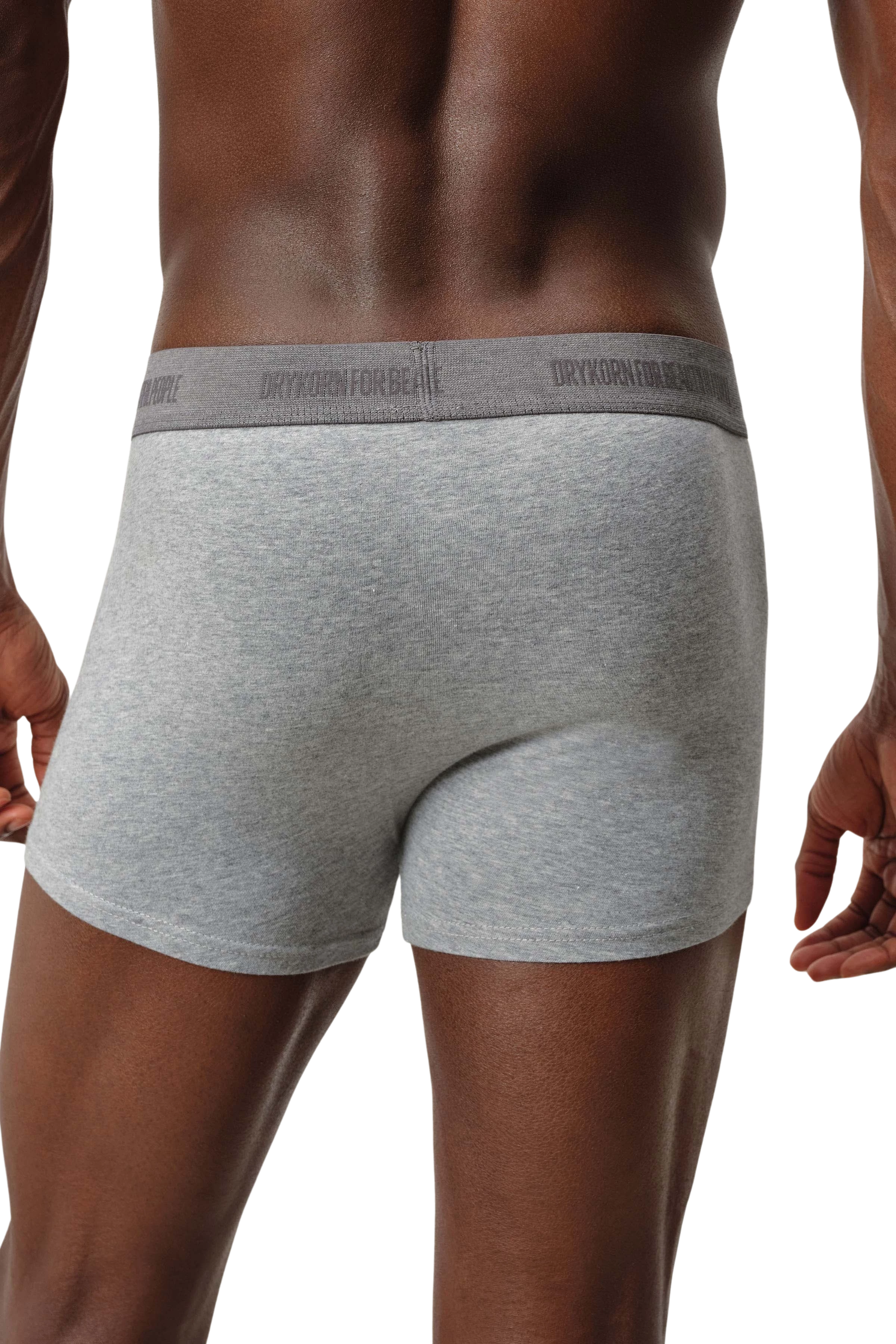 CORBIN_3 - 3-pack boxer shorts in cotton mix - unisex - grey - Rückansicht