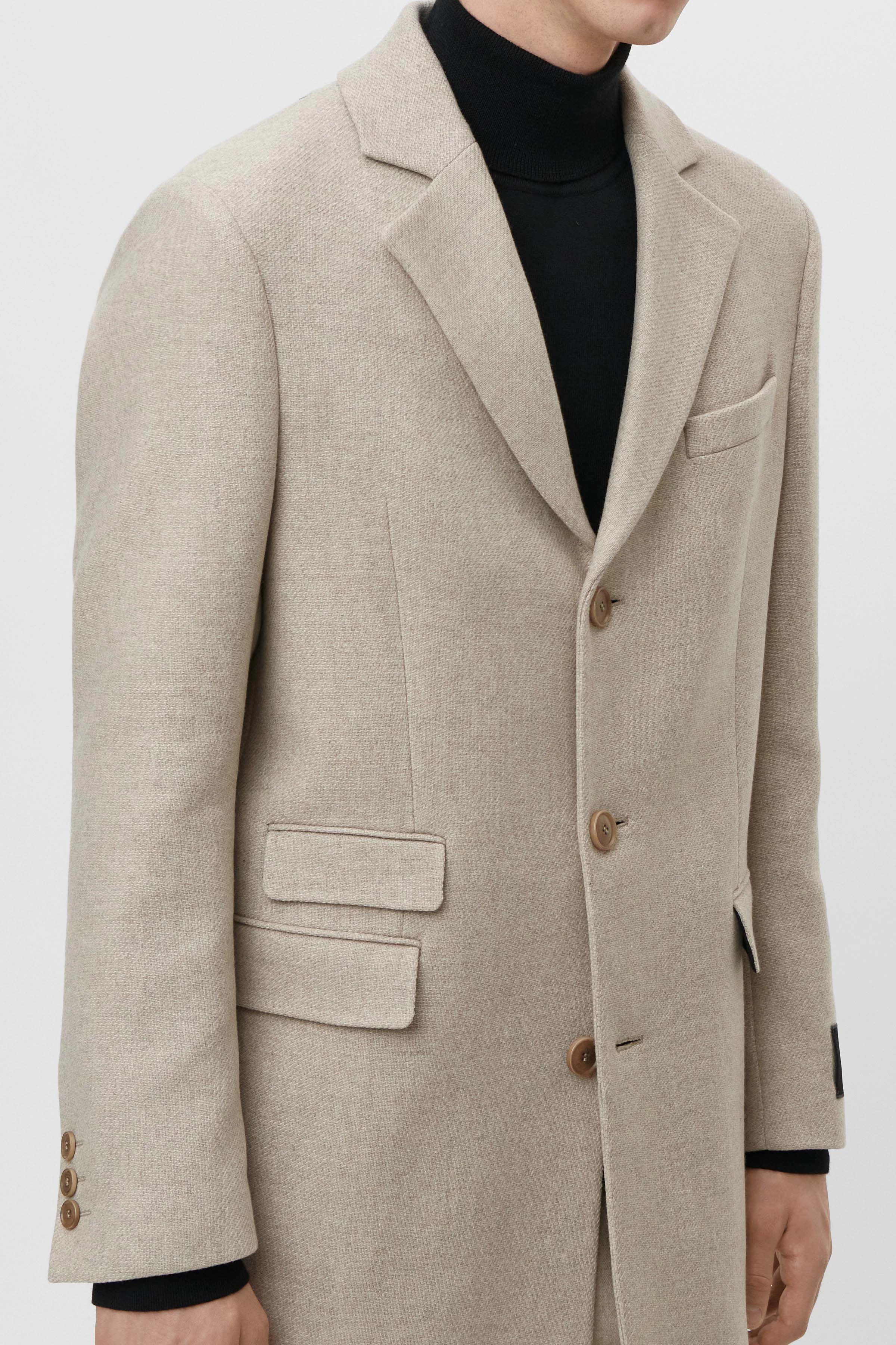 LUGO - Blazermantel in Wolle - Herren - braun - Seitenansicht