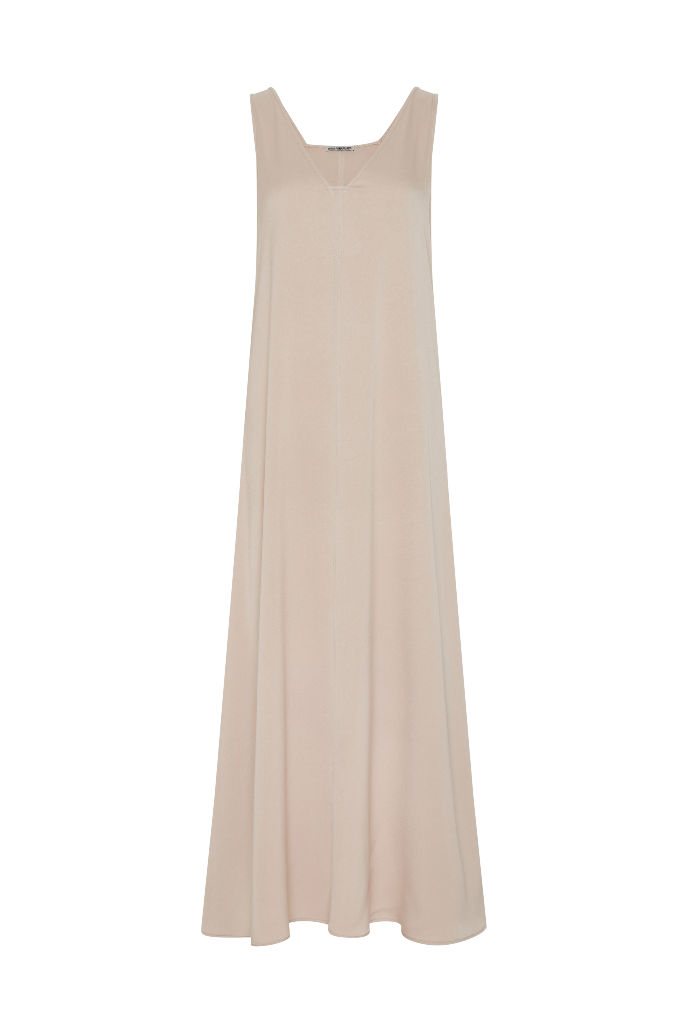 a-line dress with square neckline in satin